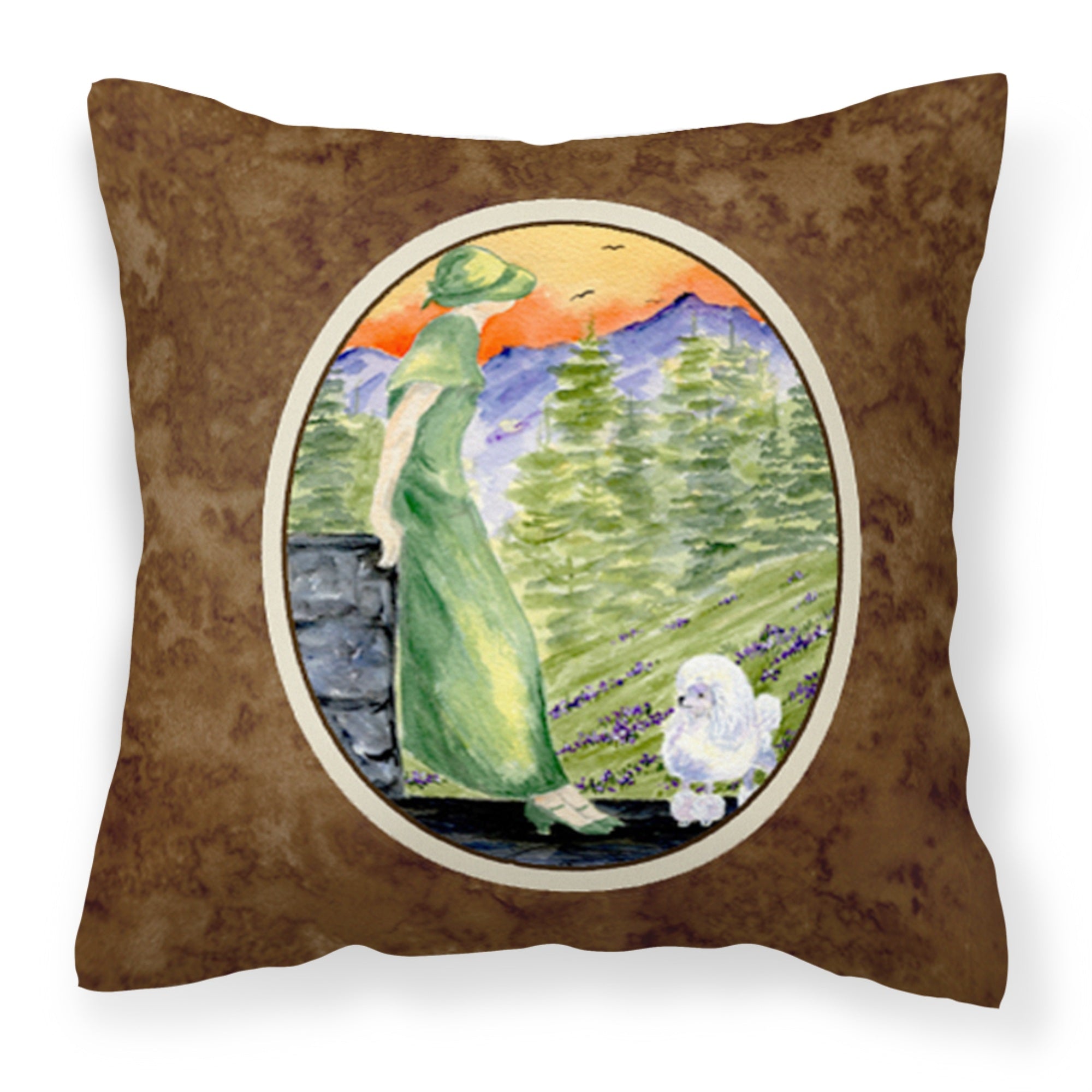 Carolines Treasures SS8618PW1414 Poodle Decorative Canvas Fabric Pillow, Large, Multicolor