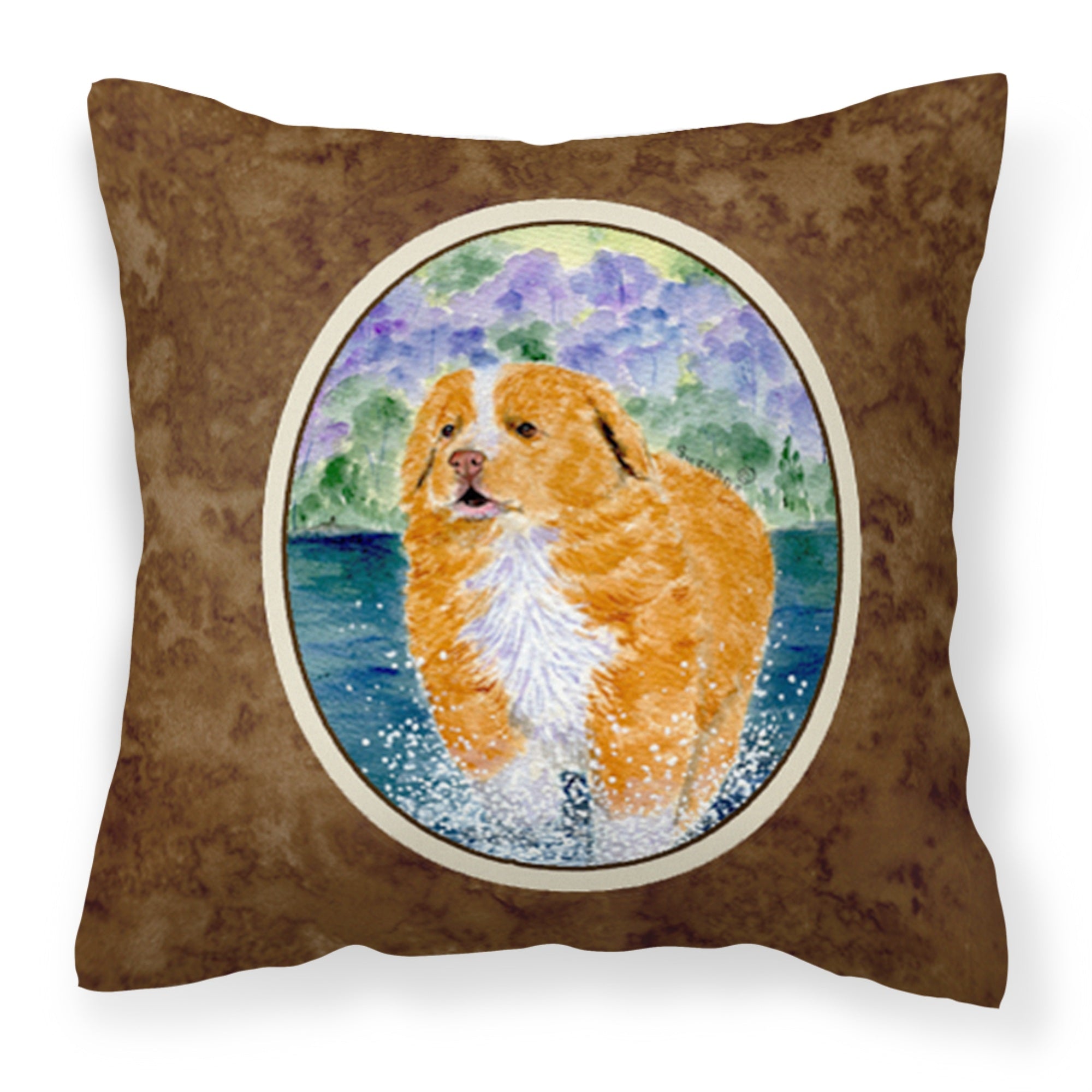 Carolines Treasures SS8619PW1414 Nova Scotia Duck Toller Decorative Canvas Fabric Pillow, Large, Multicolor