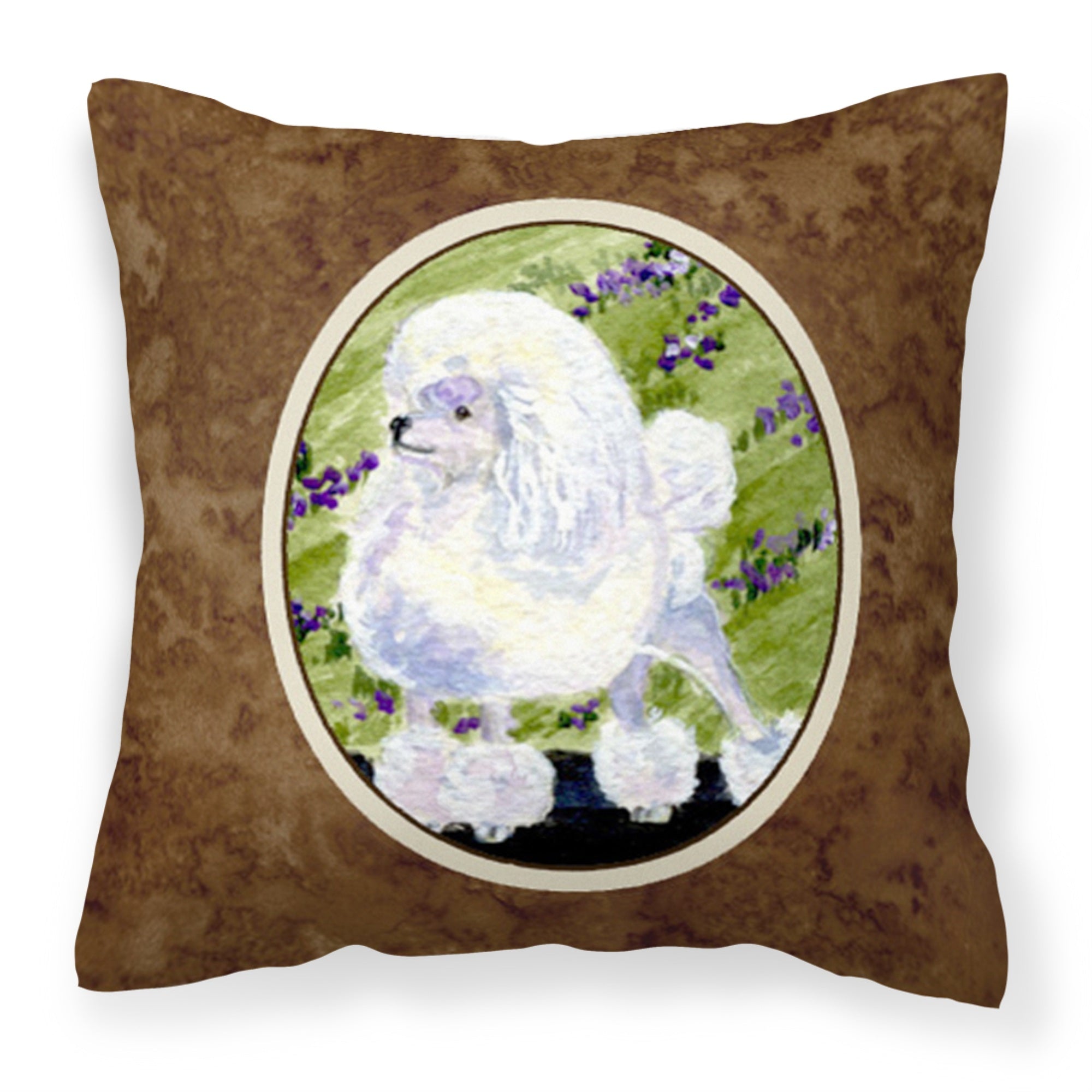 Carolines Treasures SS8620PW1414 Poodle Decorative Canvas Fabric Pillow, Large, Multicolor