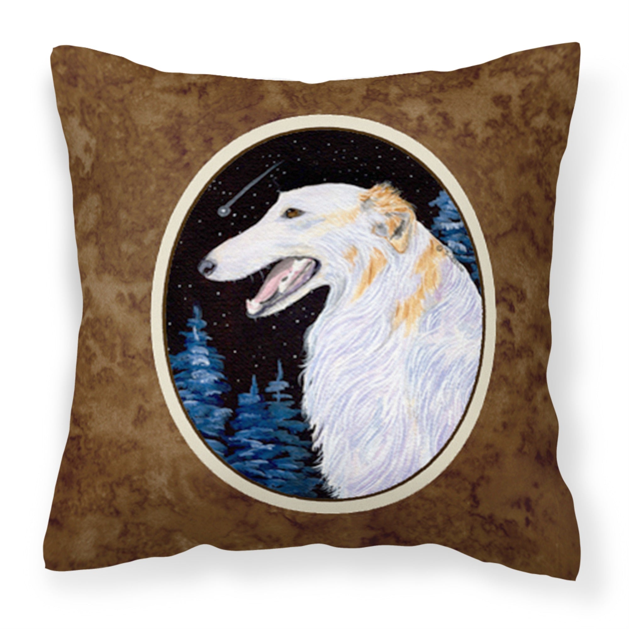 Carolines Treasures SS8626PW1414 Borzoi Decorative Canvas Fabric Pillow, Large, Multicolor