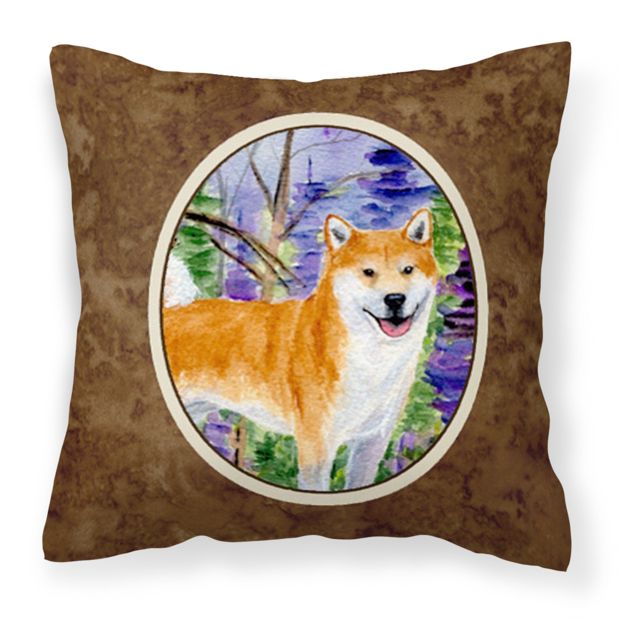 Carolines Treasures SS8629PW1414 Shiba Inu Decorative Canvas Fabric Pillow, Large, Multicolor