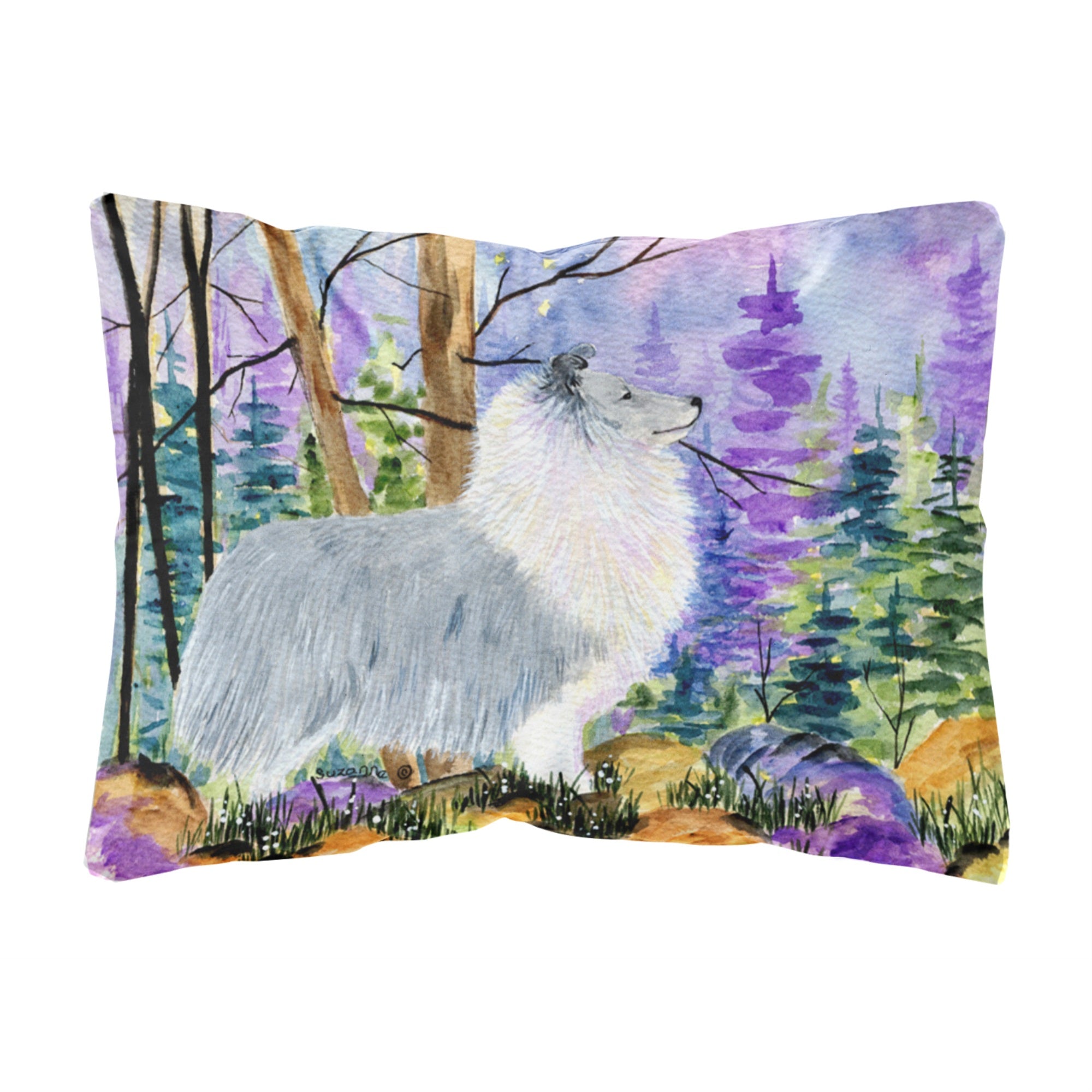 Carolines Treasures SS8636PW1216 Sheltie Decorative Canvas Fabric Pillow, Large, Multicolor