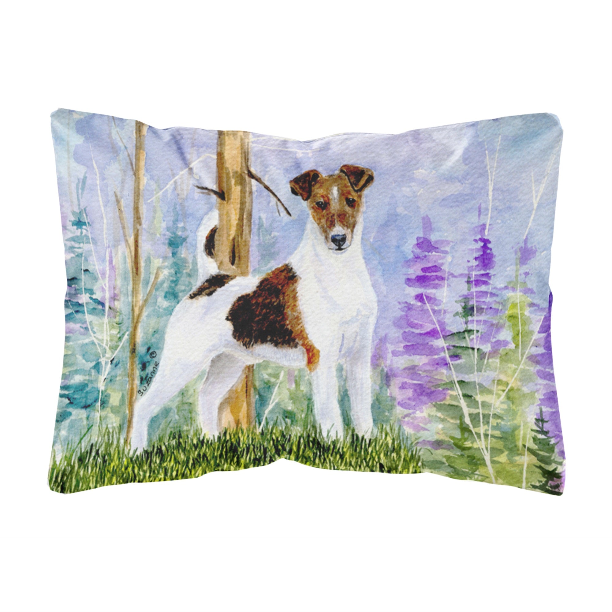 Carolines Treasures SS8640PW1216 Jack Russell Terrier Decorative Canvas Fabric Pillow, Large, Multicolor