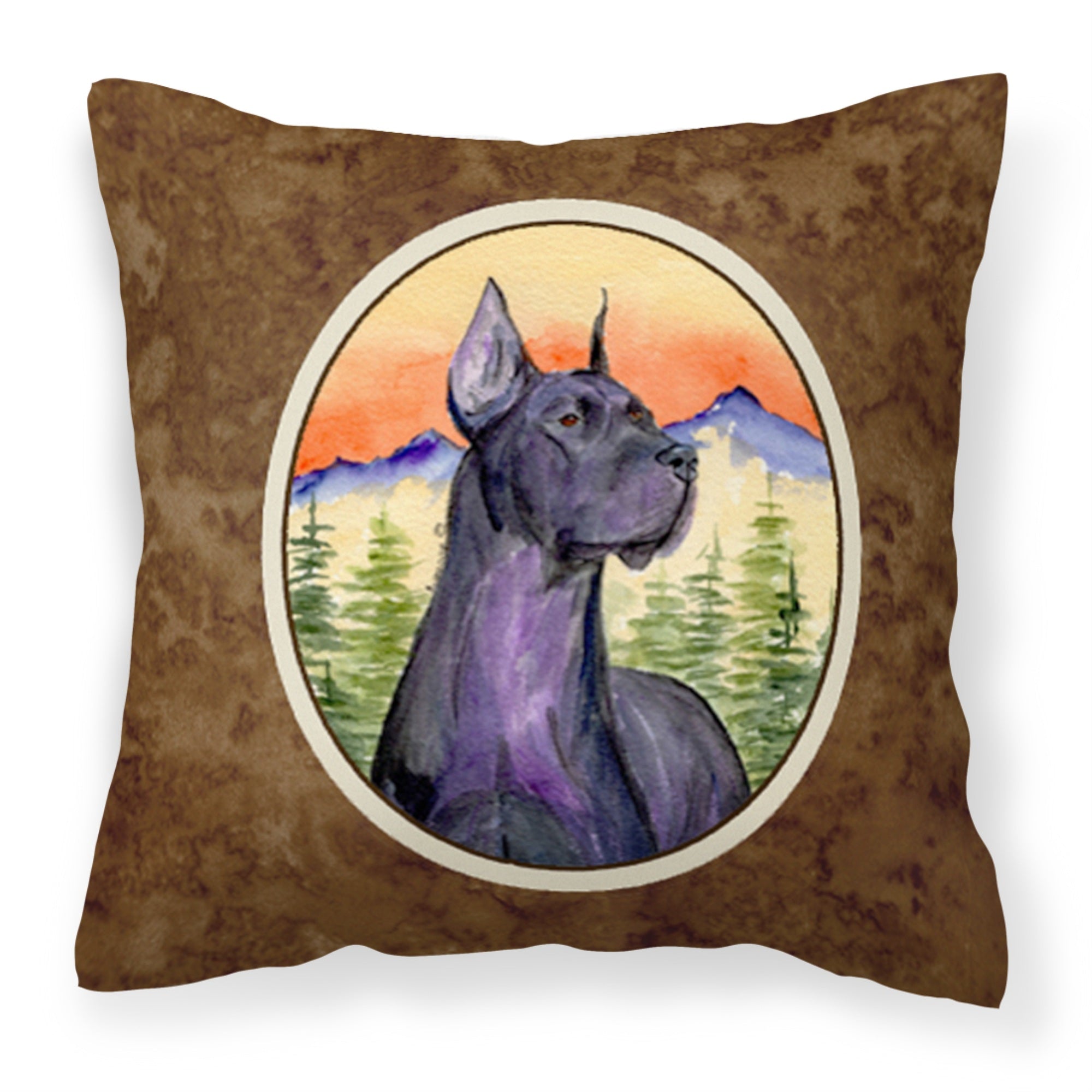 Carolines Treasures SS8642PW1414 Great Dane Decorative Canvas Fabric Pillow, Large, Multicolor