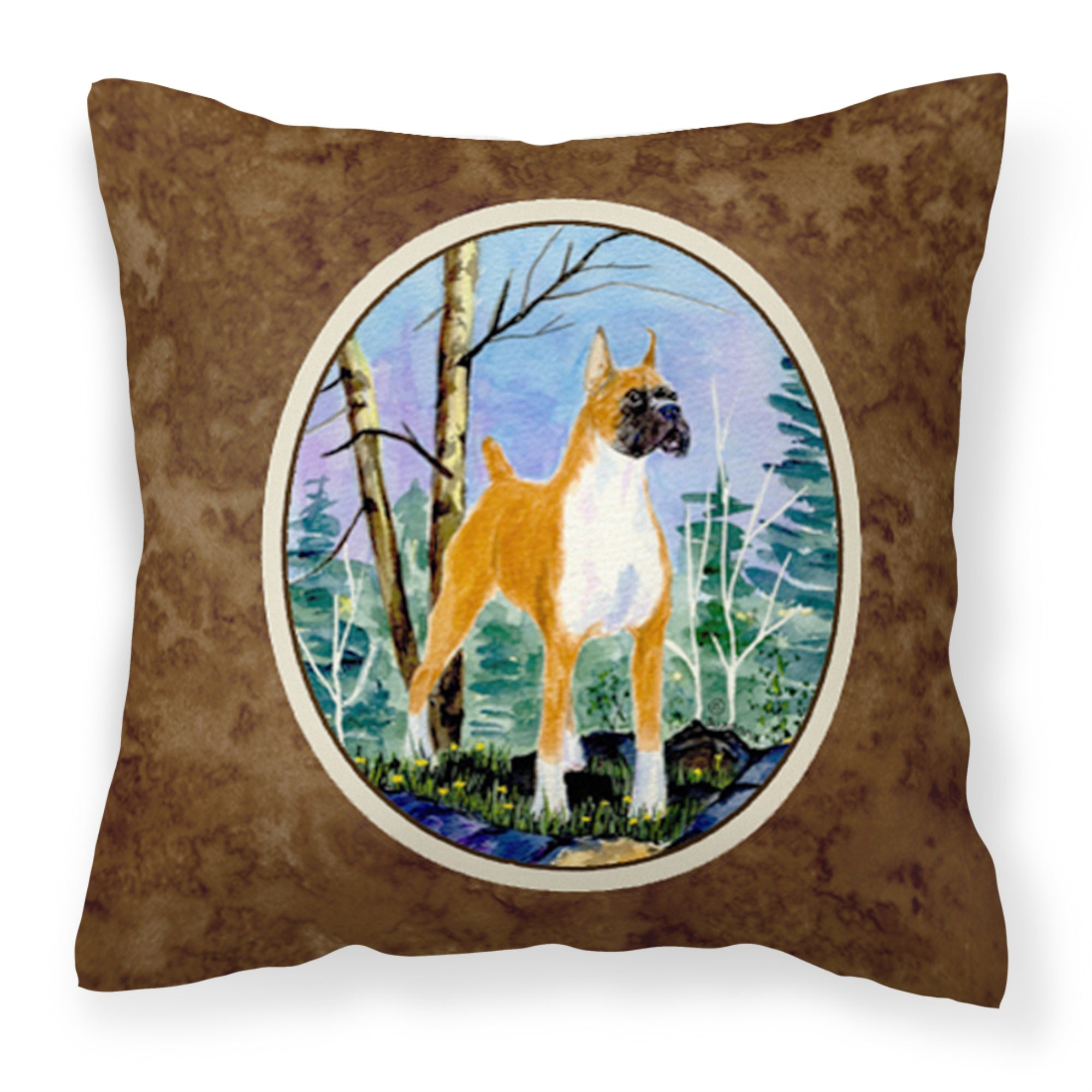 Carolines Treasures SS8650PW1414 Boxer Decorative Canvas Fabric Pillow, Large, Multicolor