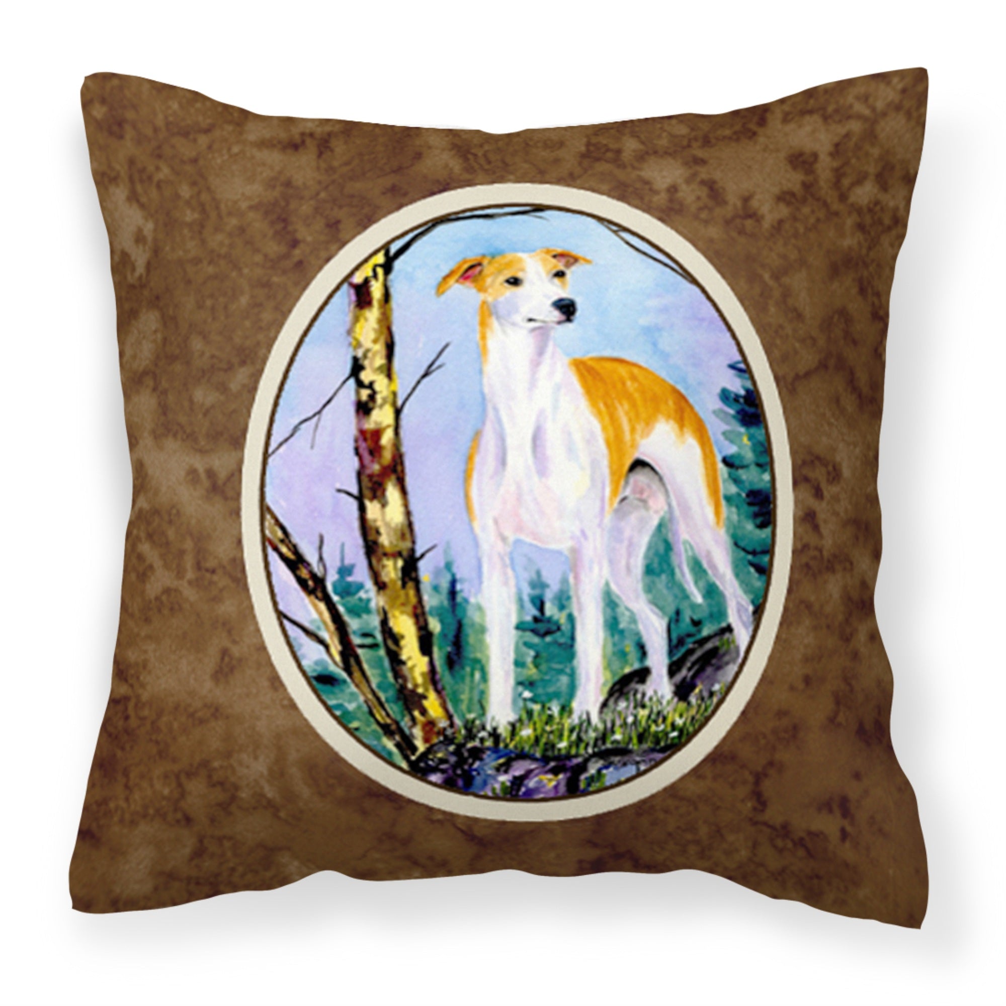 Carolines Treasures SS8662PW1414 Whippet Decorative Canvas Fabric Pillow, Large, Multicolor