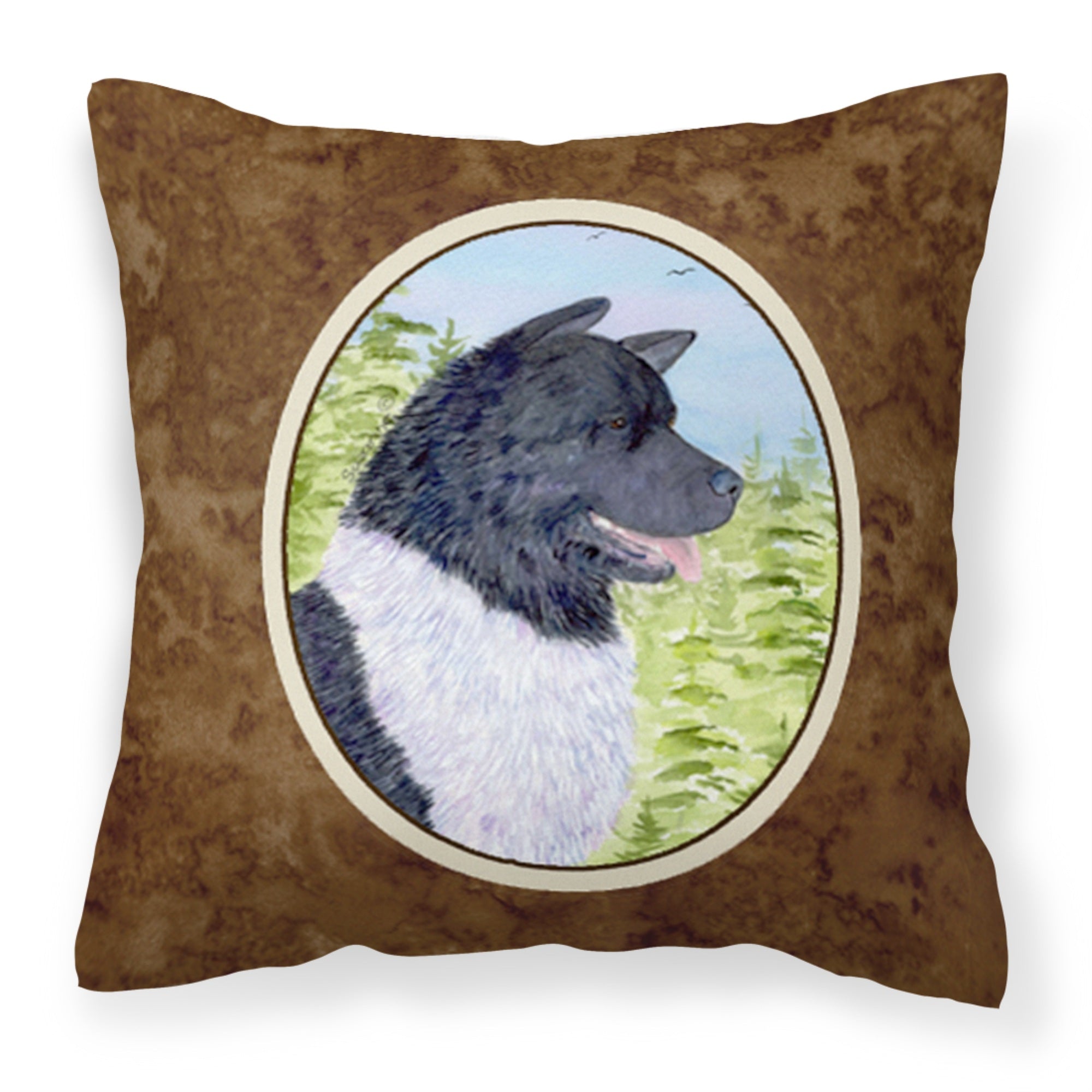 Carolines Treasures SS8670PW1414 Akita Decorative Canvas Fabric Pillow, Large, Multicolor
