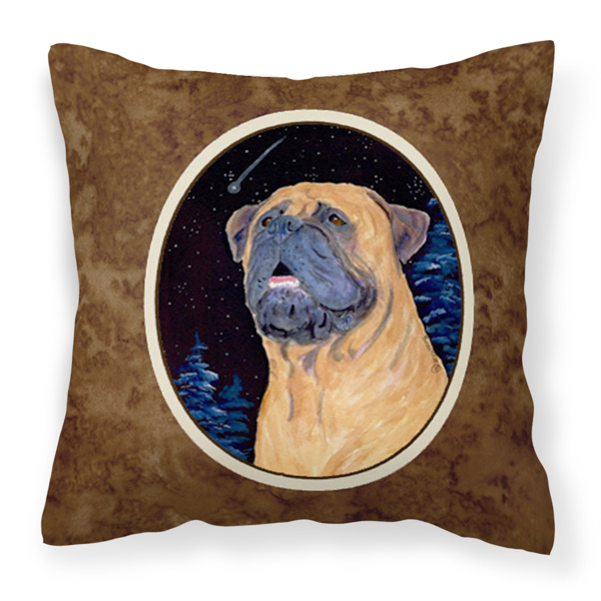 Carolines Treasures SS8672PW1414 Bullmastiff Decorative Canvas Fabric Pillow, Large, Multicolor