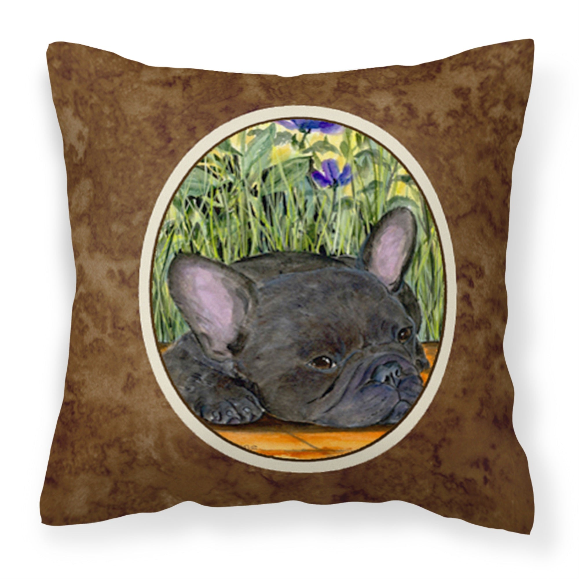 Carolines Treasures SS8674PW1414 French Bulldog Decorative Canvas Fabric Pillow, Large, Multicolor