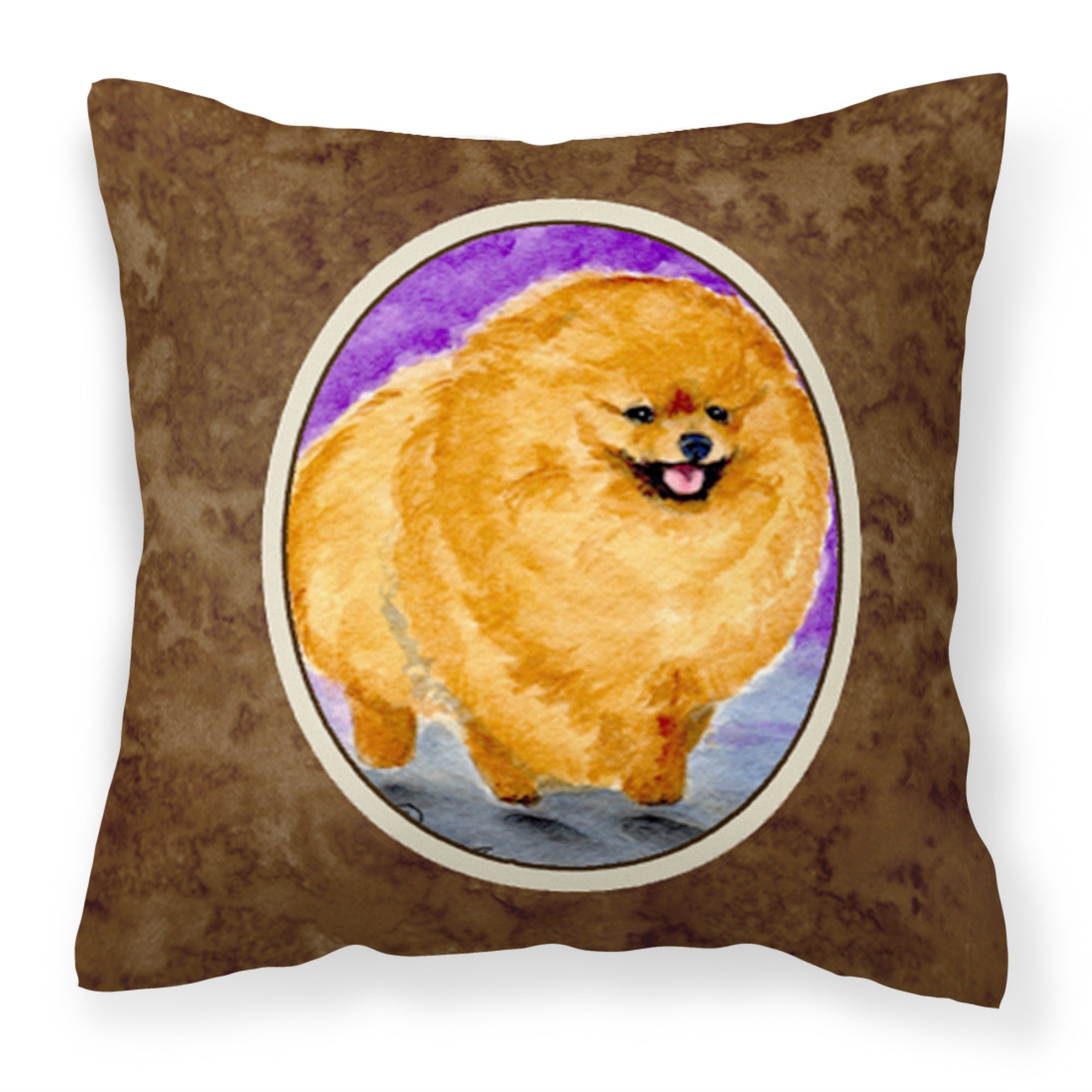 Carolines Treasures SS8681PW1414 Pomeranian Decorative Canvas Fabric Pillow, Large, Multicolor