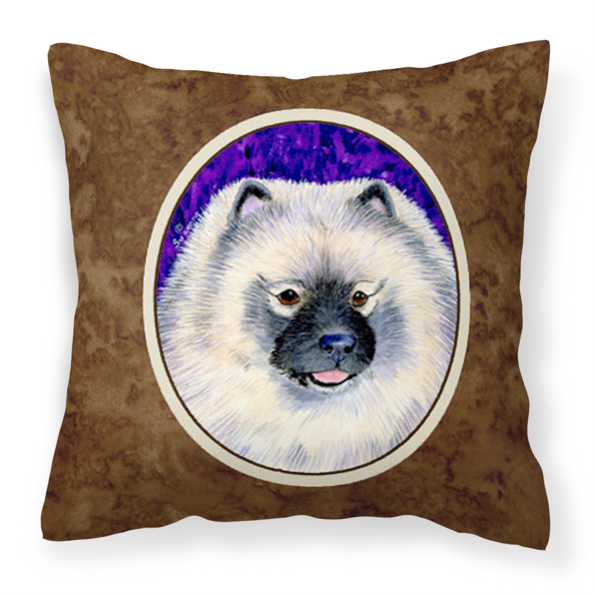 Carolines Treasures SS8691PW1414 Keeshond Decorative Canvas Fabric Pillow, Large, Multicolor