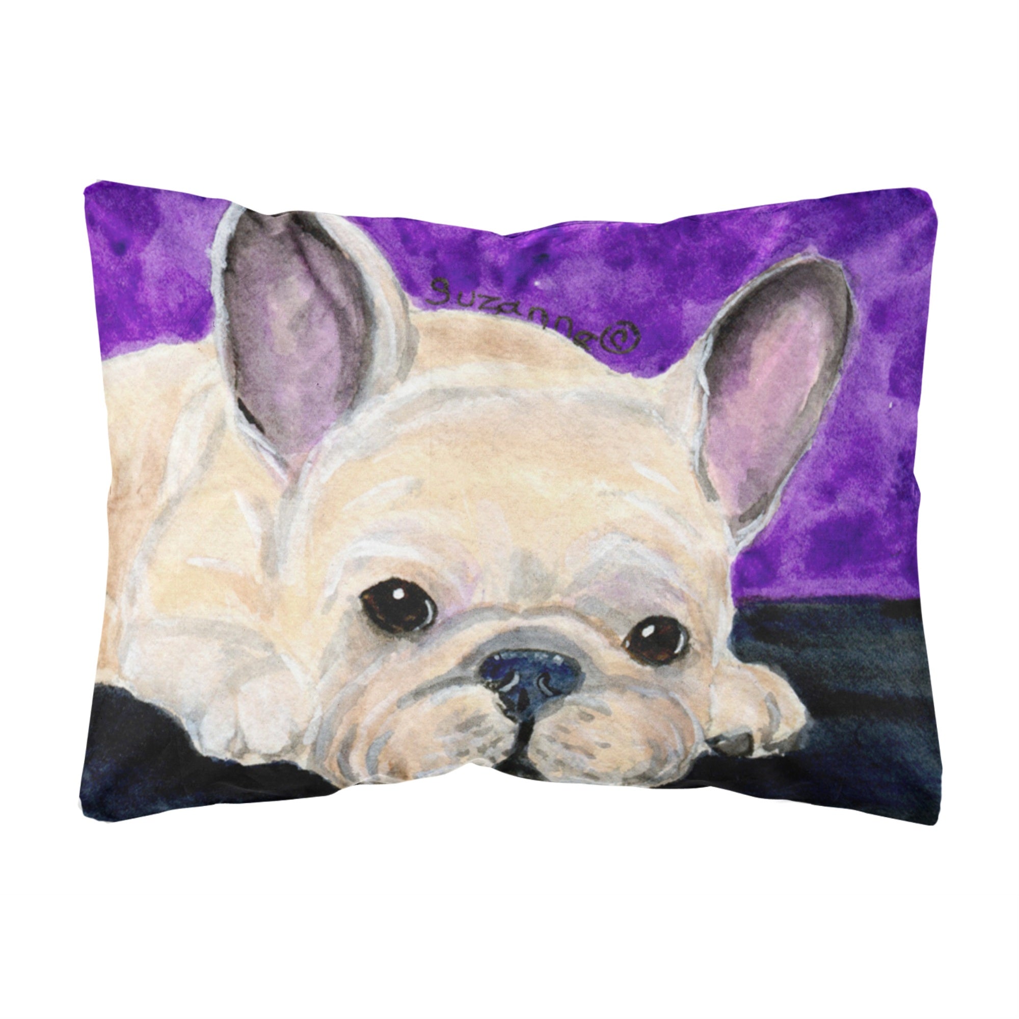 Carolines Treasures SS8698PW1216 French Bulldog Decorative Canvas Fabric Pillow, Large, Multicolor