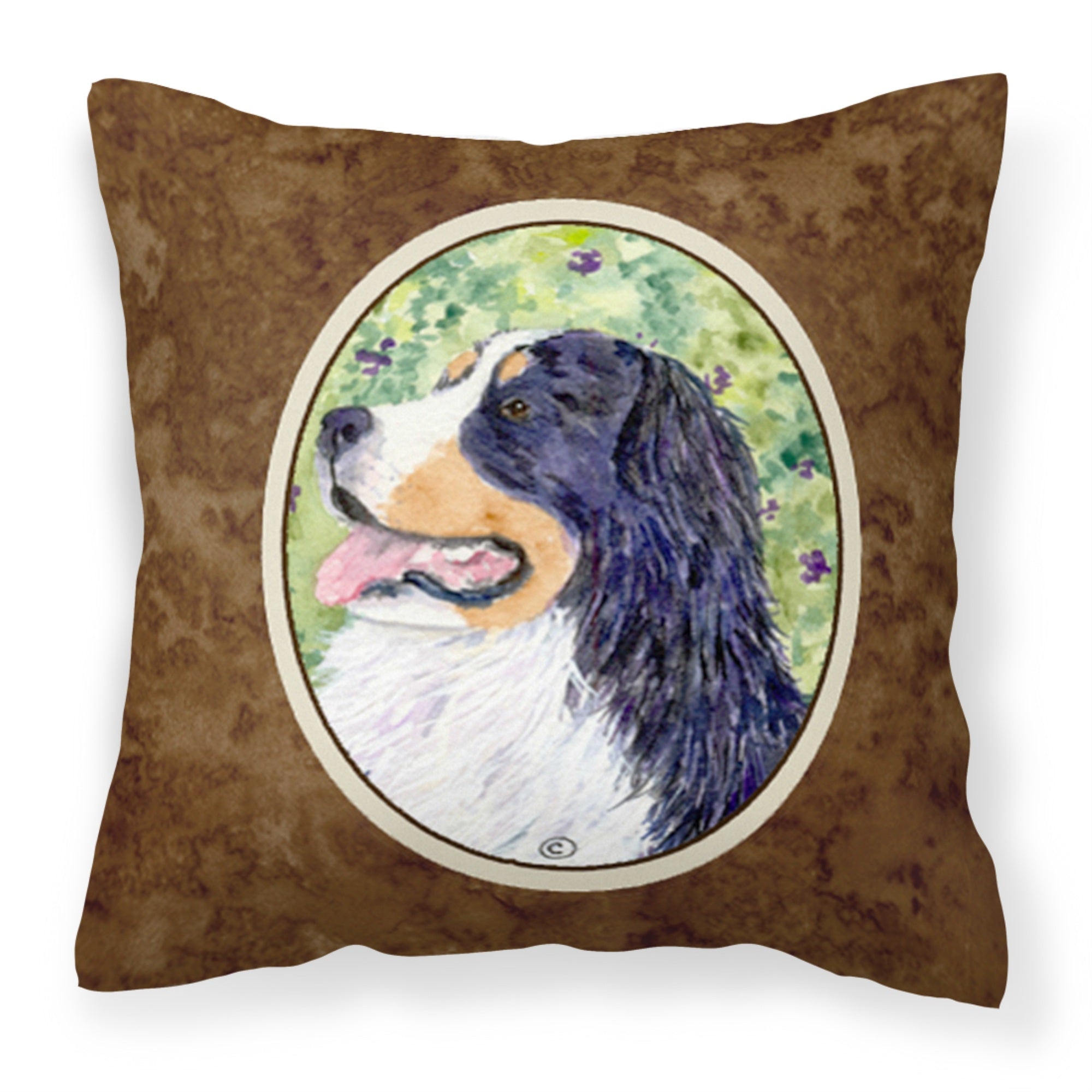 Carolines Treasures SS8706PW1414 Bernese Mountain Dog Decorative Canvas Fabric Pillow, Large, Multicolor