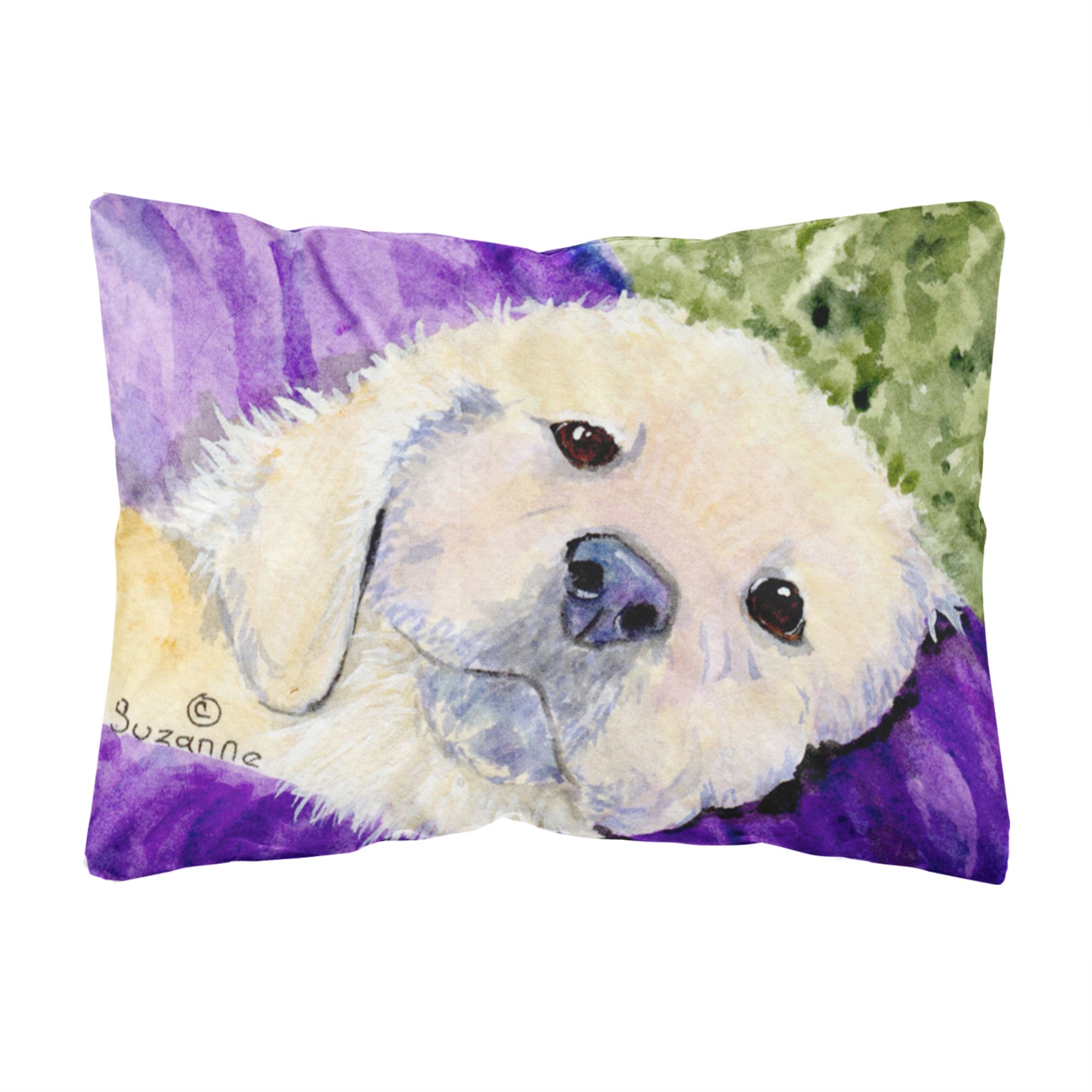 Carolines Treasures SS8715PW1216 Golden Retriever Decorative Canvas Fabric Pillow, Large, Multicolor