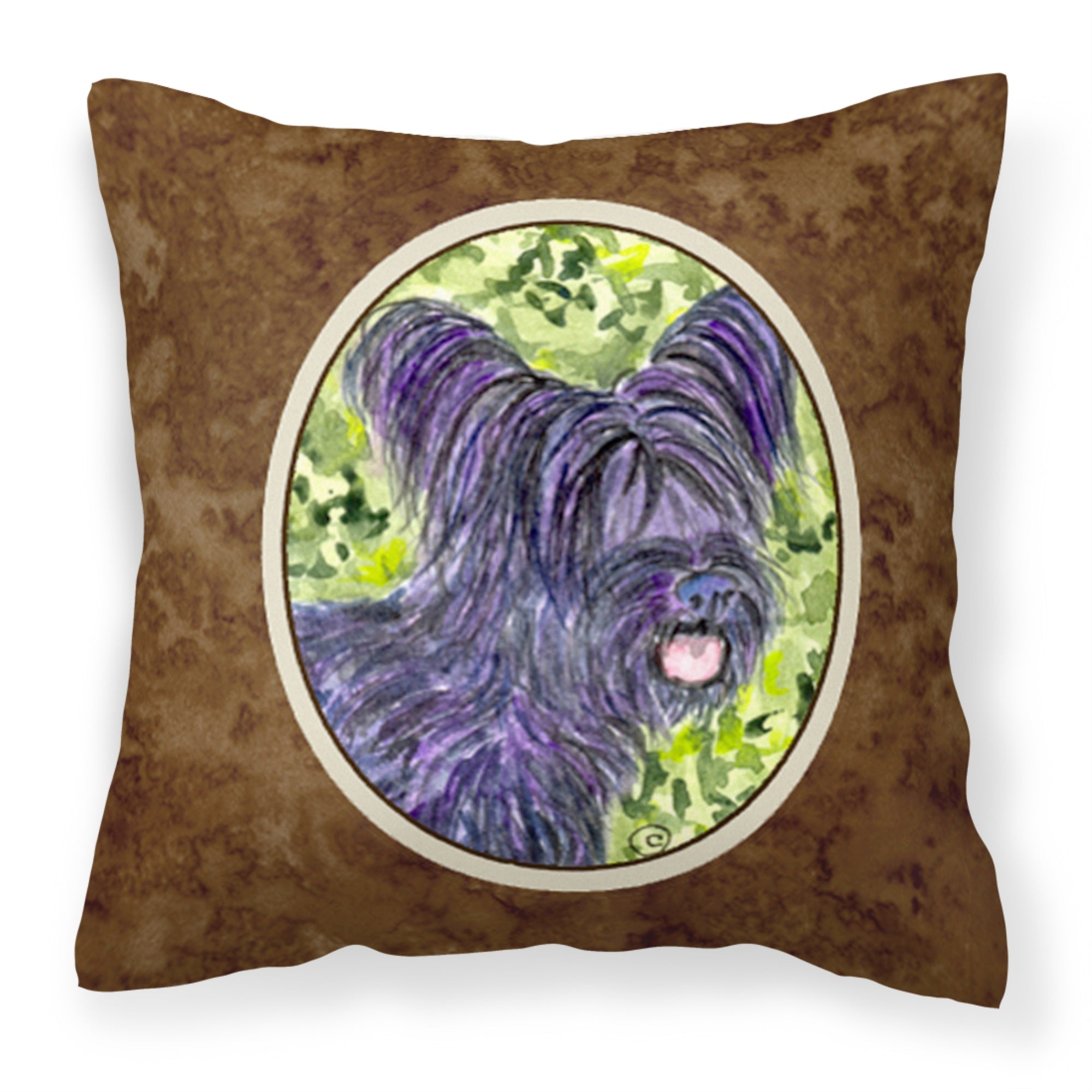 Carolines Treasures SS8718PW1414 Skye Terrier Decorative Canvas Fabric Pillow, Large, Multicolor