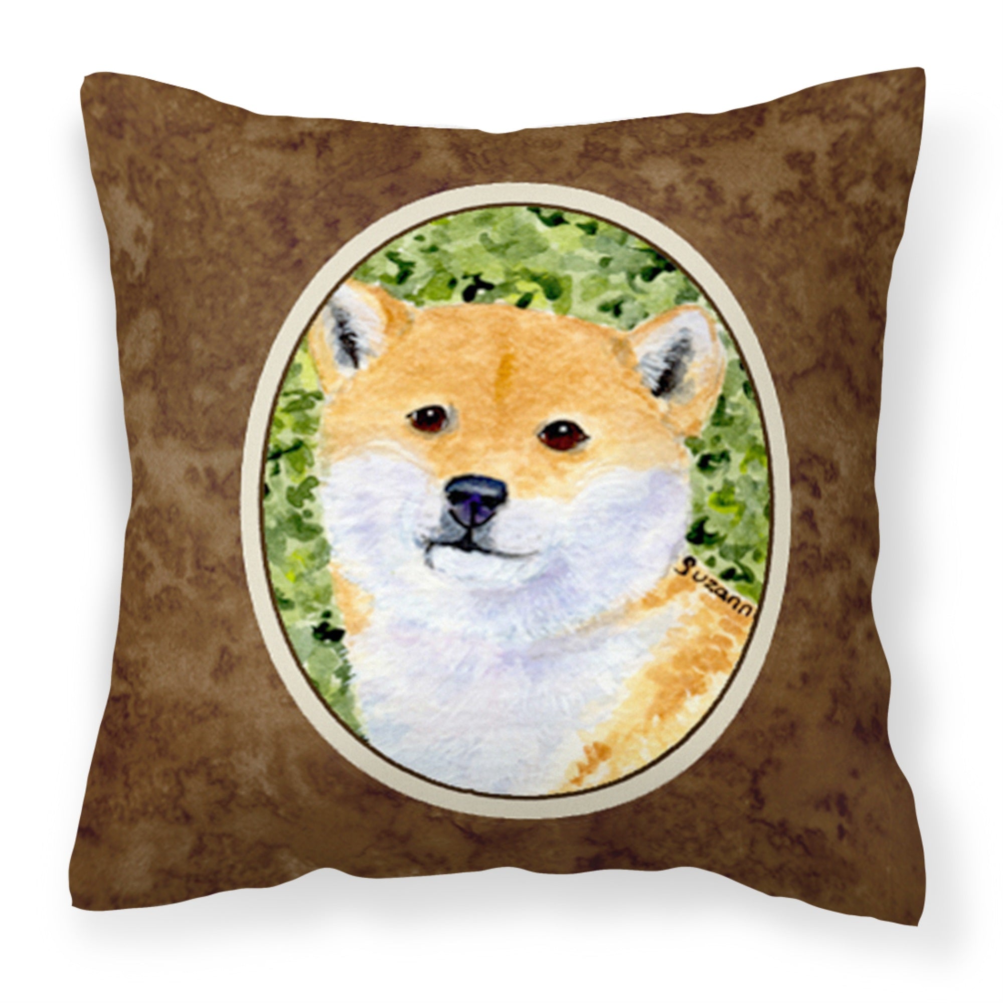 Carolines Treasures SS8719PW1414 Shiba Inu Decorative Canvas Fabric Pillow, Large, Multicolor