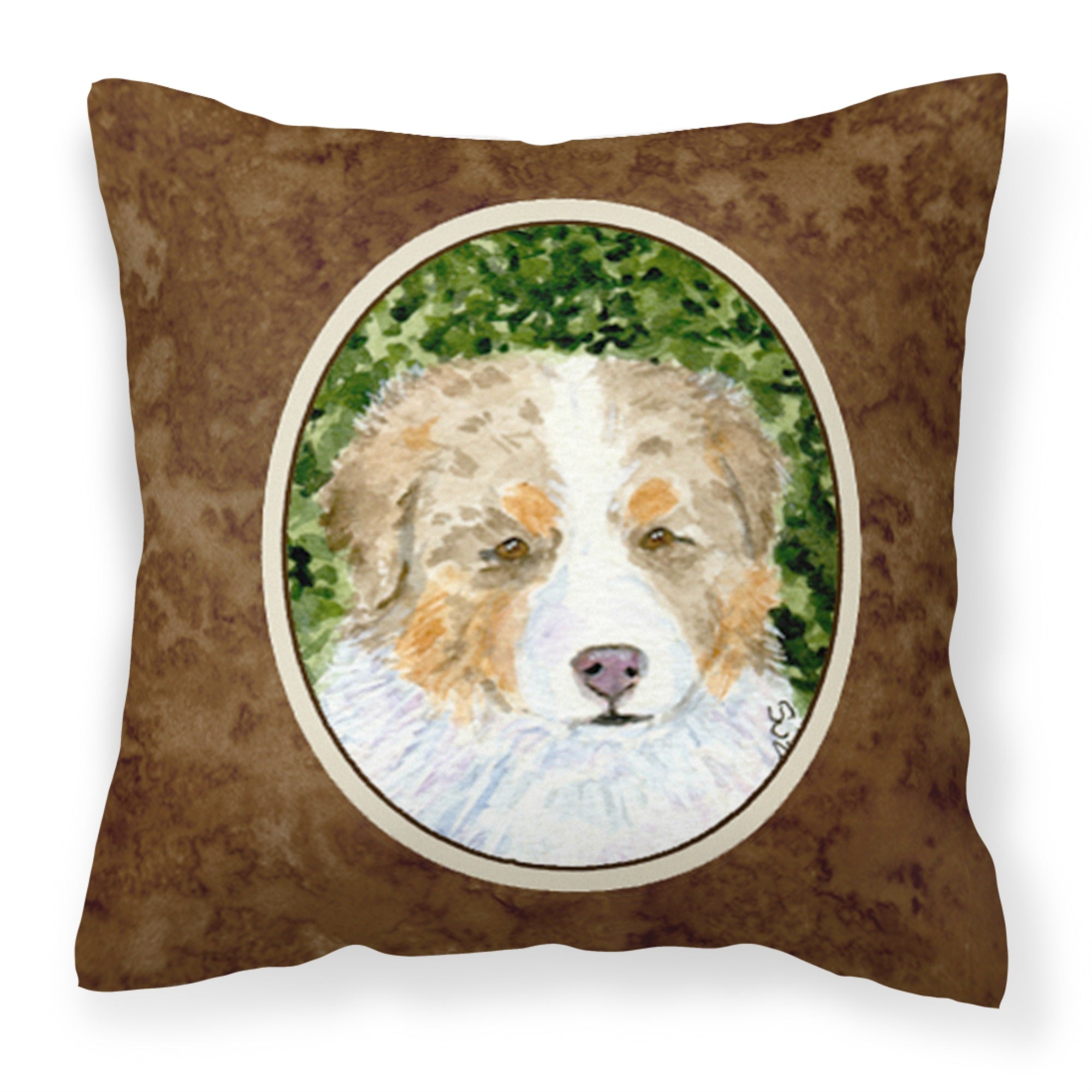 Carolines Treasures SS8732PW1414 Australian Shepherd Decorative Canvas Fabric Pillow, Large, Multicolor
