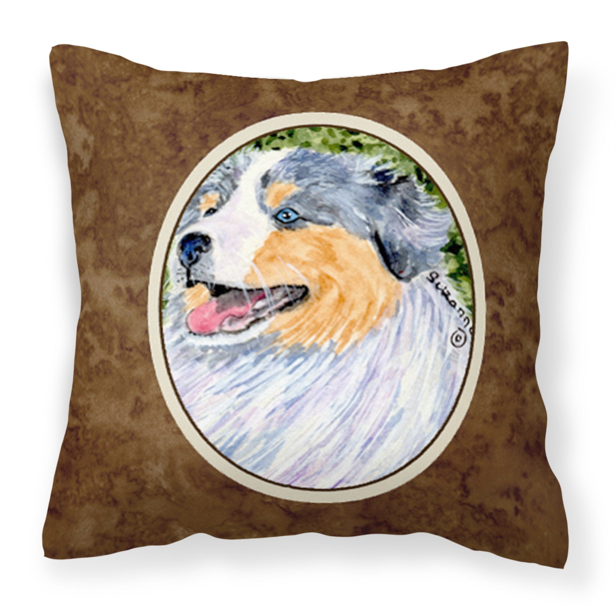 Carolines Treasures SS8736PW1414 Australian Shepherd Decorative Canvas Fabric Pillow, Large, Multicolor