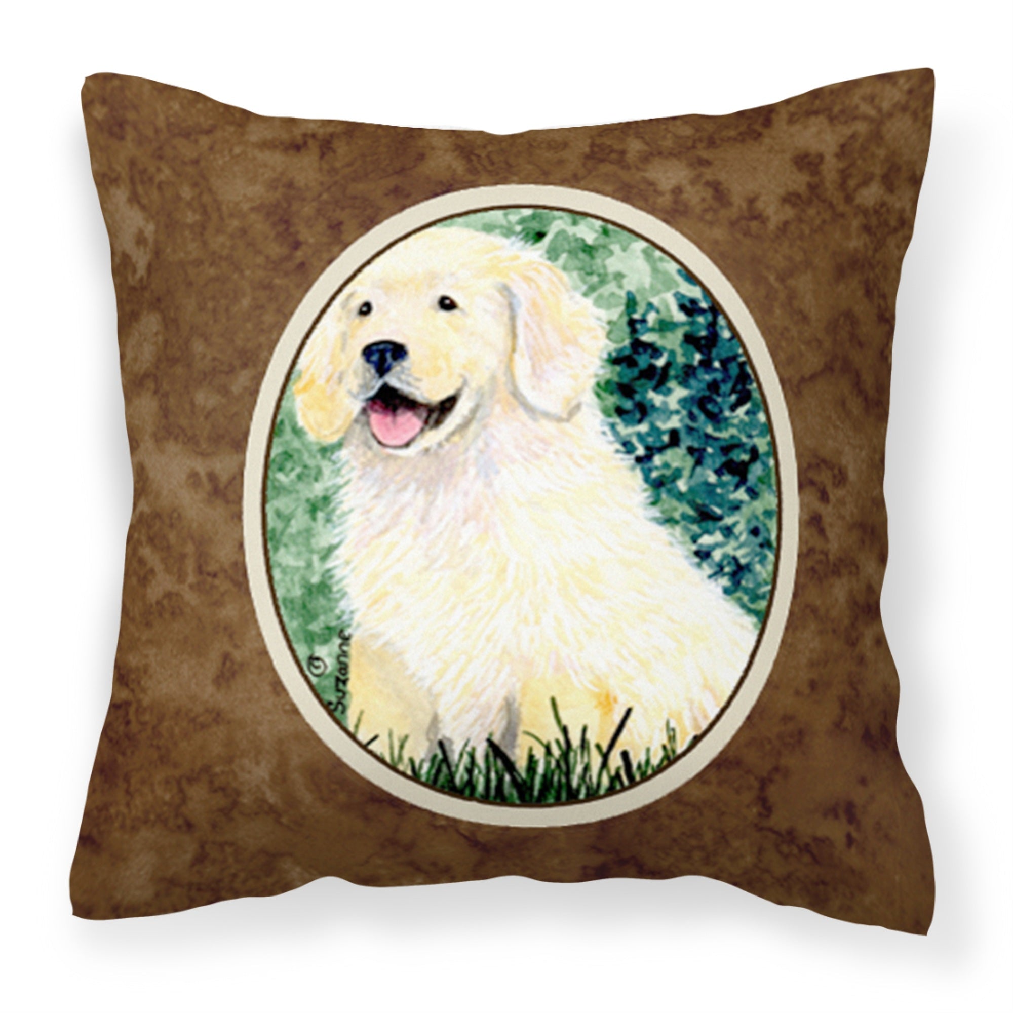 Carolines Treasures SS8739PW1414 Golden Retriever Decorative Canvas Fabric Pillow, Large, Multicolor