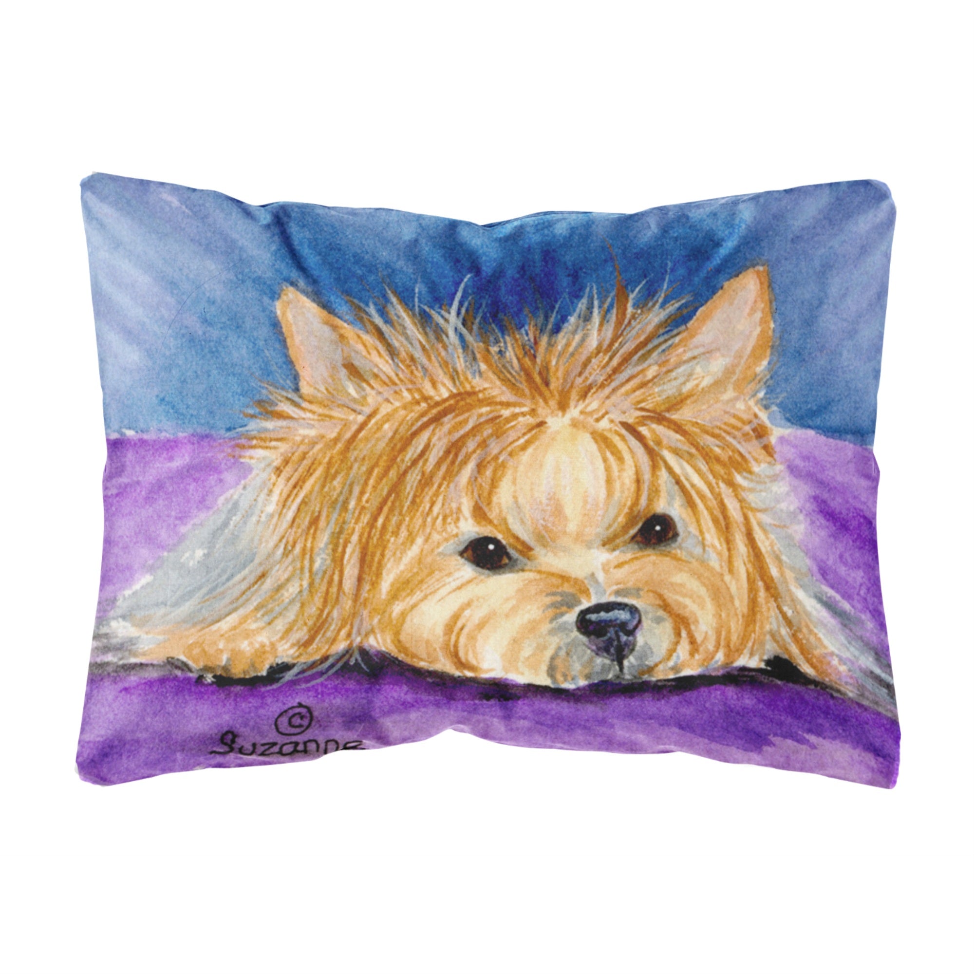 Carolines Treasures SS8749PW1216 Yorkie Decorative Canvas Fabric Pillow, Large, Multicolor