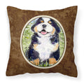 Carolines Treasures SS8750PW1414 Bernese Mountain Dog Decorative Canvas Fabric Pillow, Large, Multicolor