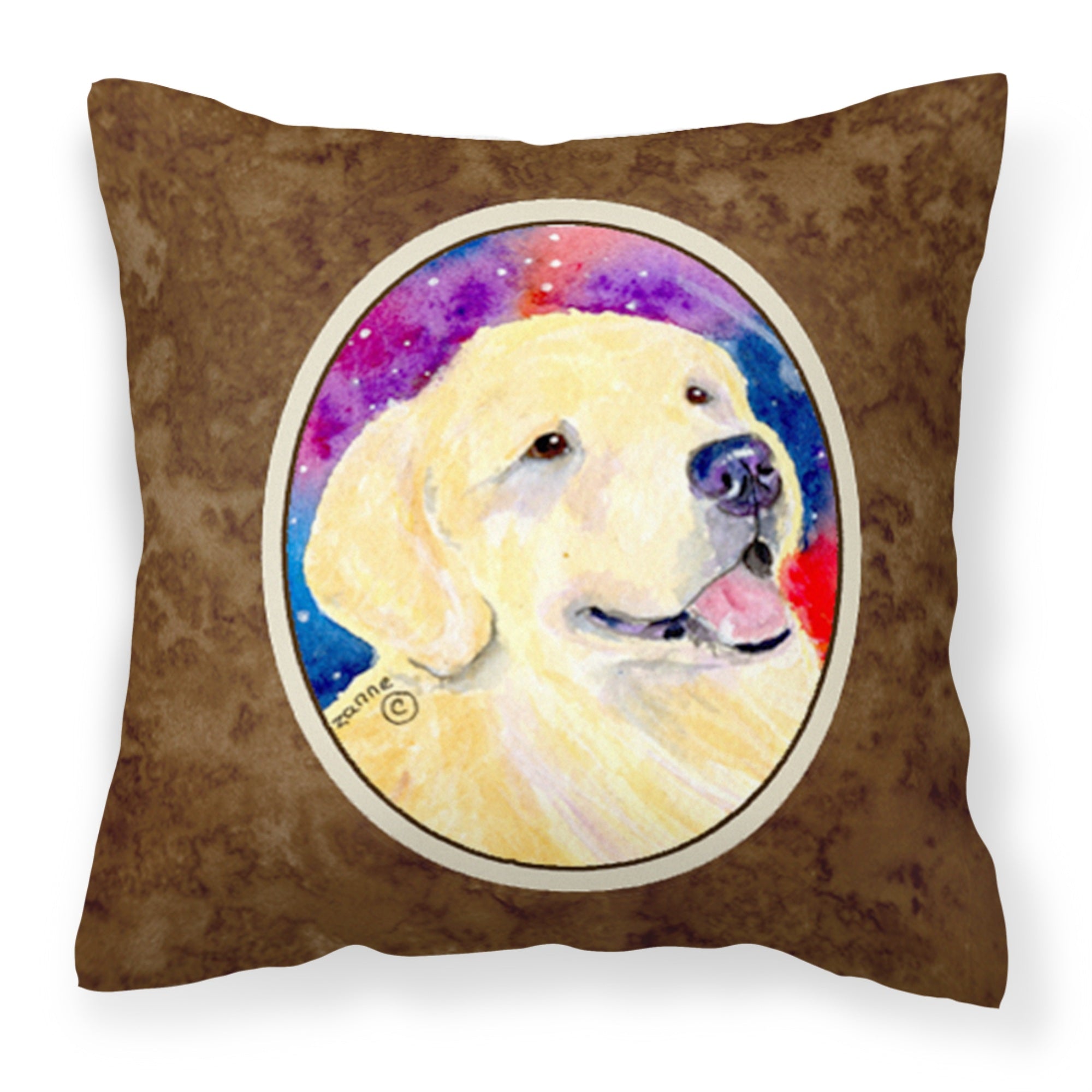 Carolines Treasures SS8753PW1414 Golden Retriever Decorative Canvas Fabric Pillow, Large, Multicolor