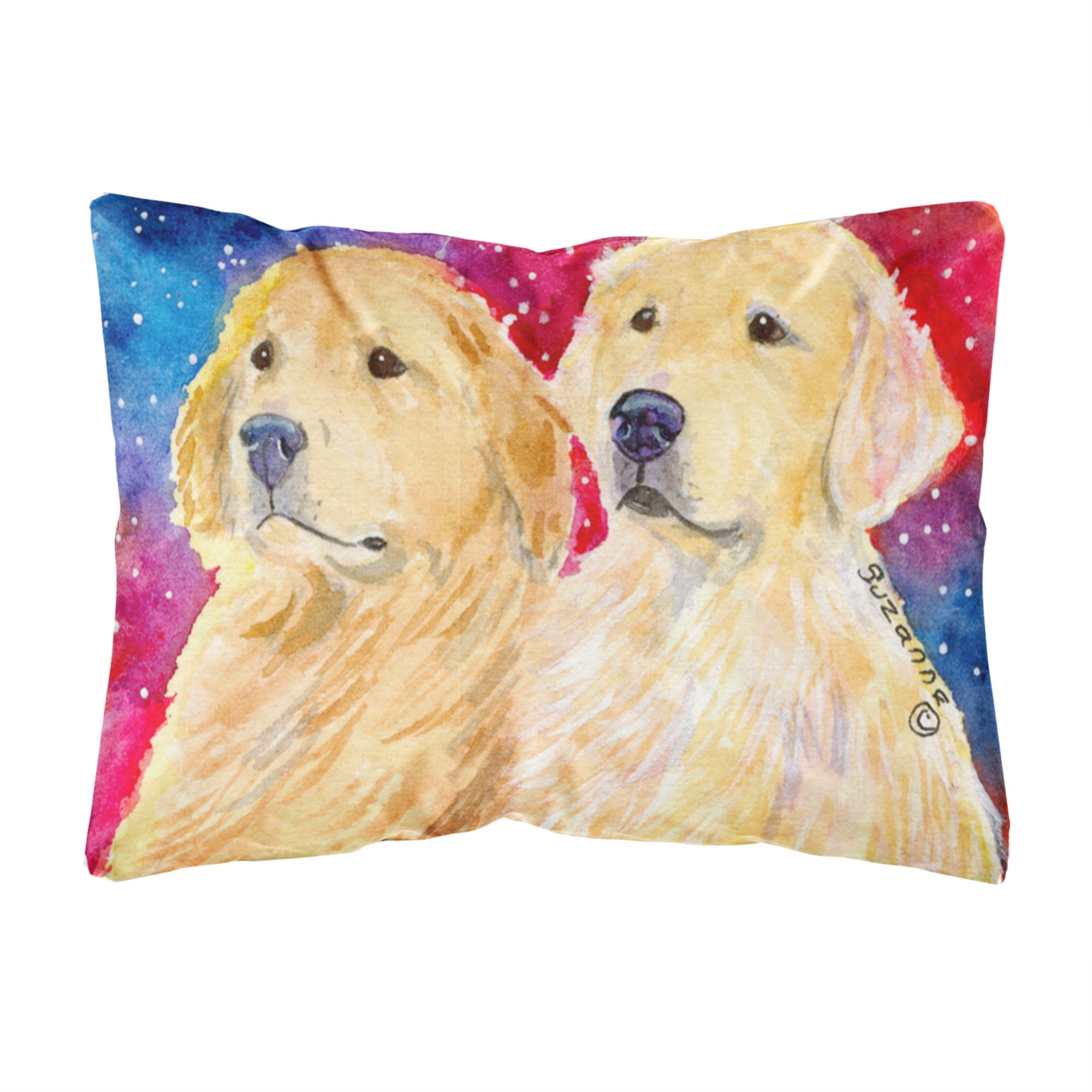 Carolines Treasures SS8754PW1216 Golden Retriever Decorative Canvas Fabric Pillow, Large, Multicolor