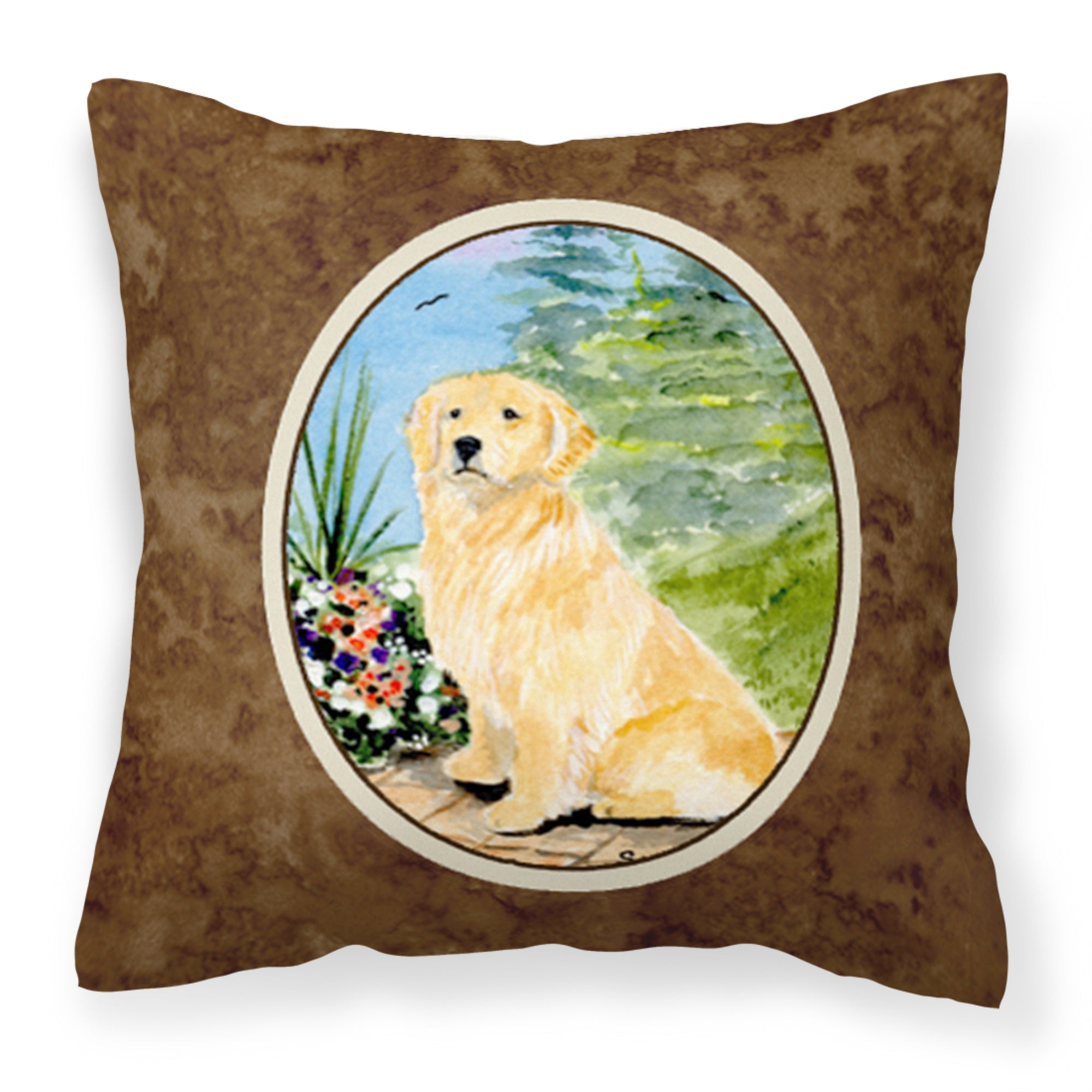 Carolines Treasures SS8758PW1414 Golden Retriever Decorative Canvas Fabric Pillow, Large, Multicolor