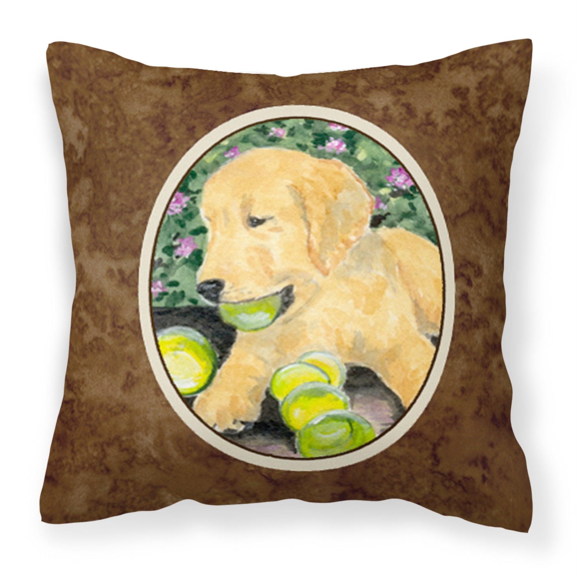 Carolines Treasures SS8759PW1414 Golden Retriever Decorative Canvas Fabric Pillow, Large, Multicolor