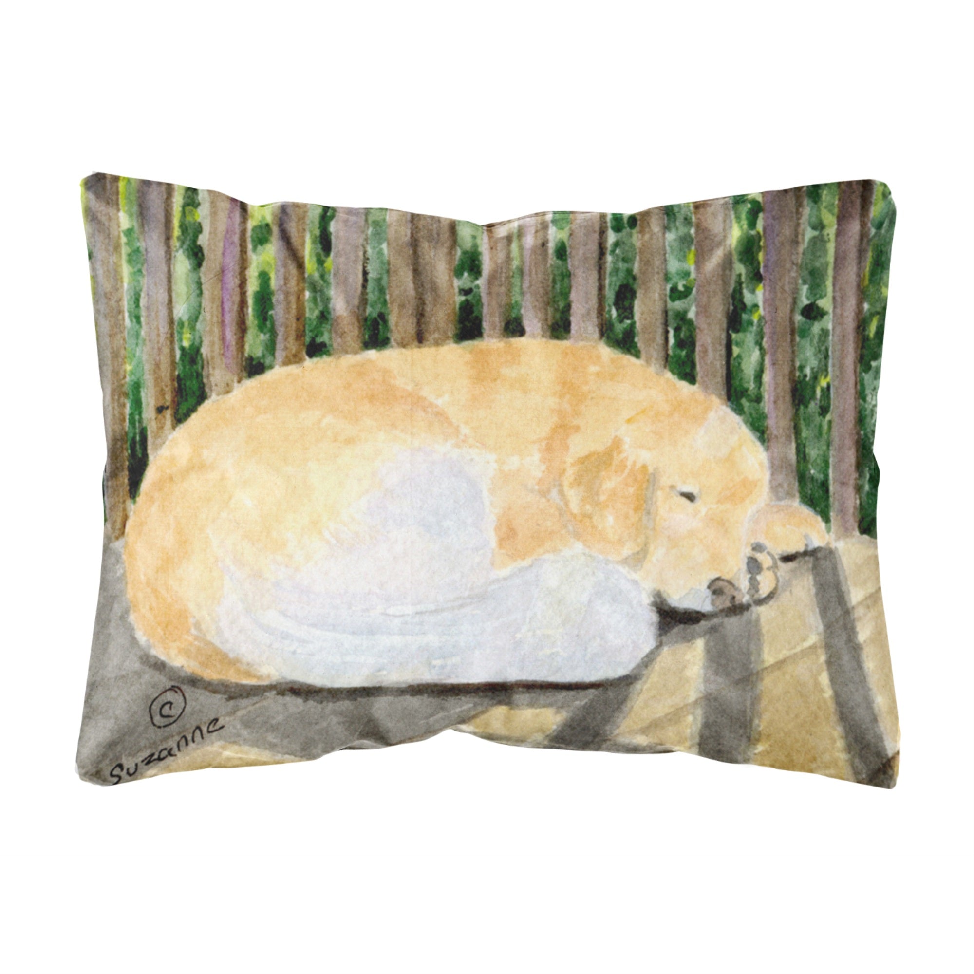 Carolines Treasures SS8760PW1216 Golden Retriever Decorative Canvas Fabric Pillow, Large, Multicolor
