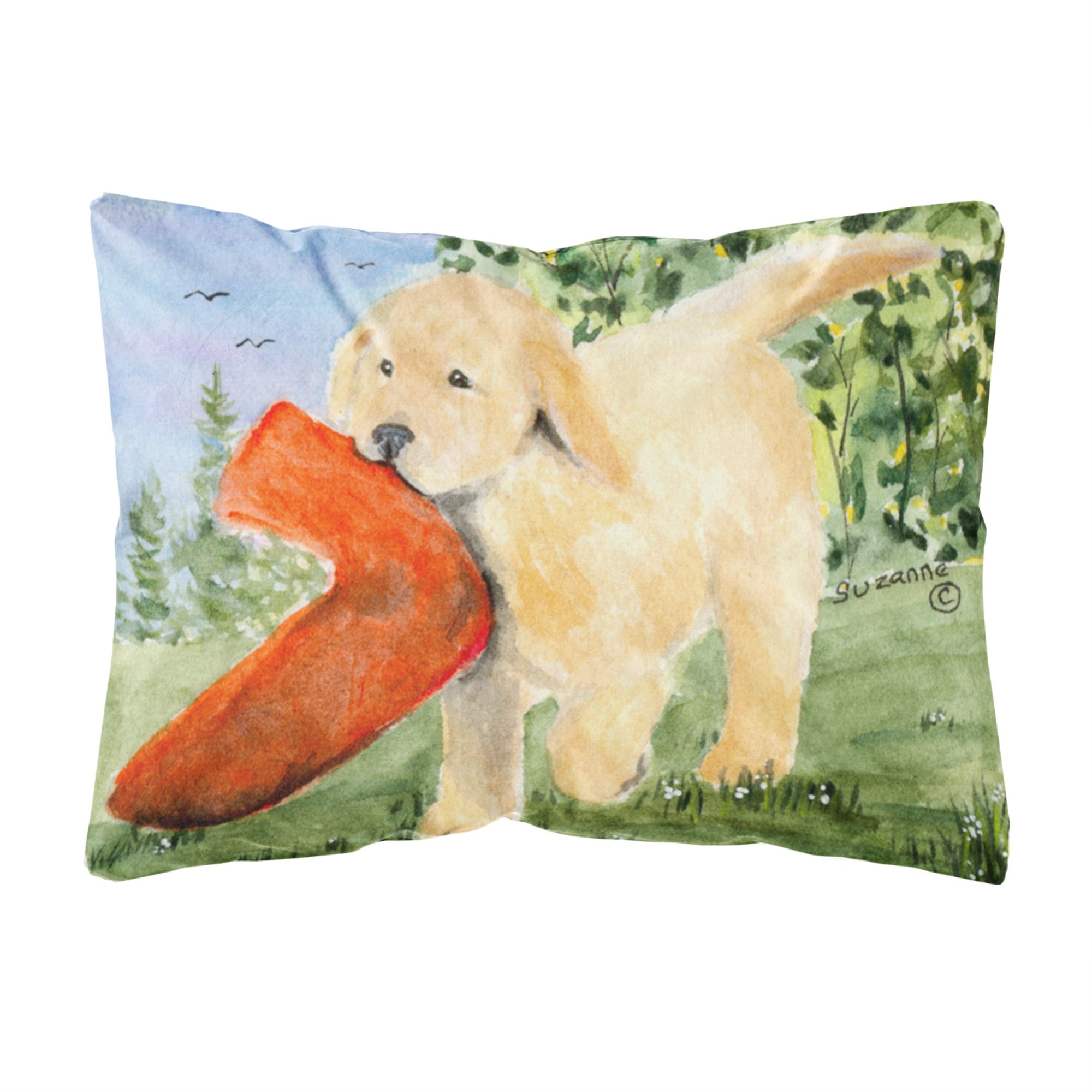 Carolines Treasures SS8762PW1216 Golden Retriever Decorative Canvas Fabric Pillow, Large, Multicolor