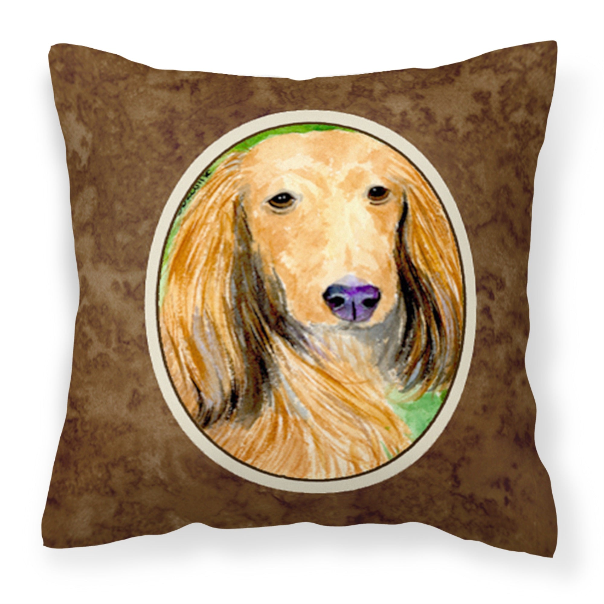 Carolines Treasures SS8790PW1414 Dachshund Decorative Canvas Fabric Pillow, Large, Multicolor