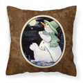 Carolines Treasures SS8797PW1414 Snowman with Westie Decorative Canvas Fabric Pillow, Large, Multicolor