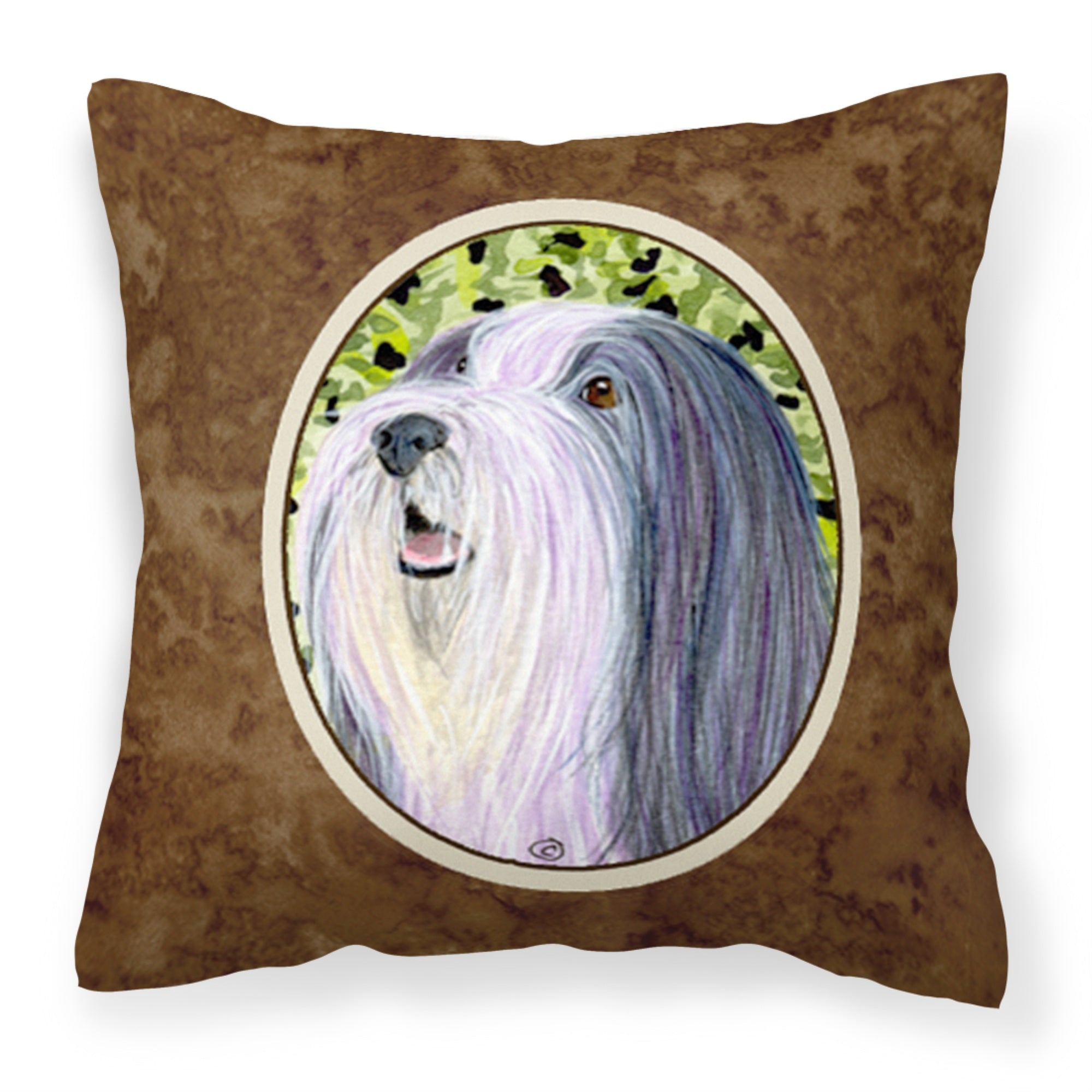 Carolines Treasures SS8808PW1414 Bearded Collie Decorative Canvas Fabric Pillow, Large, Multicolor