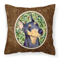 Carolines Treasures SS8812PW1414 Doberman Decorative Canvas Fabric Pillow, Large, Multicolor