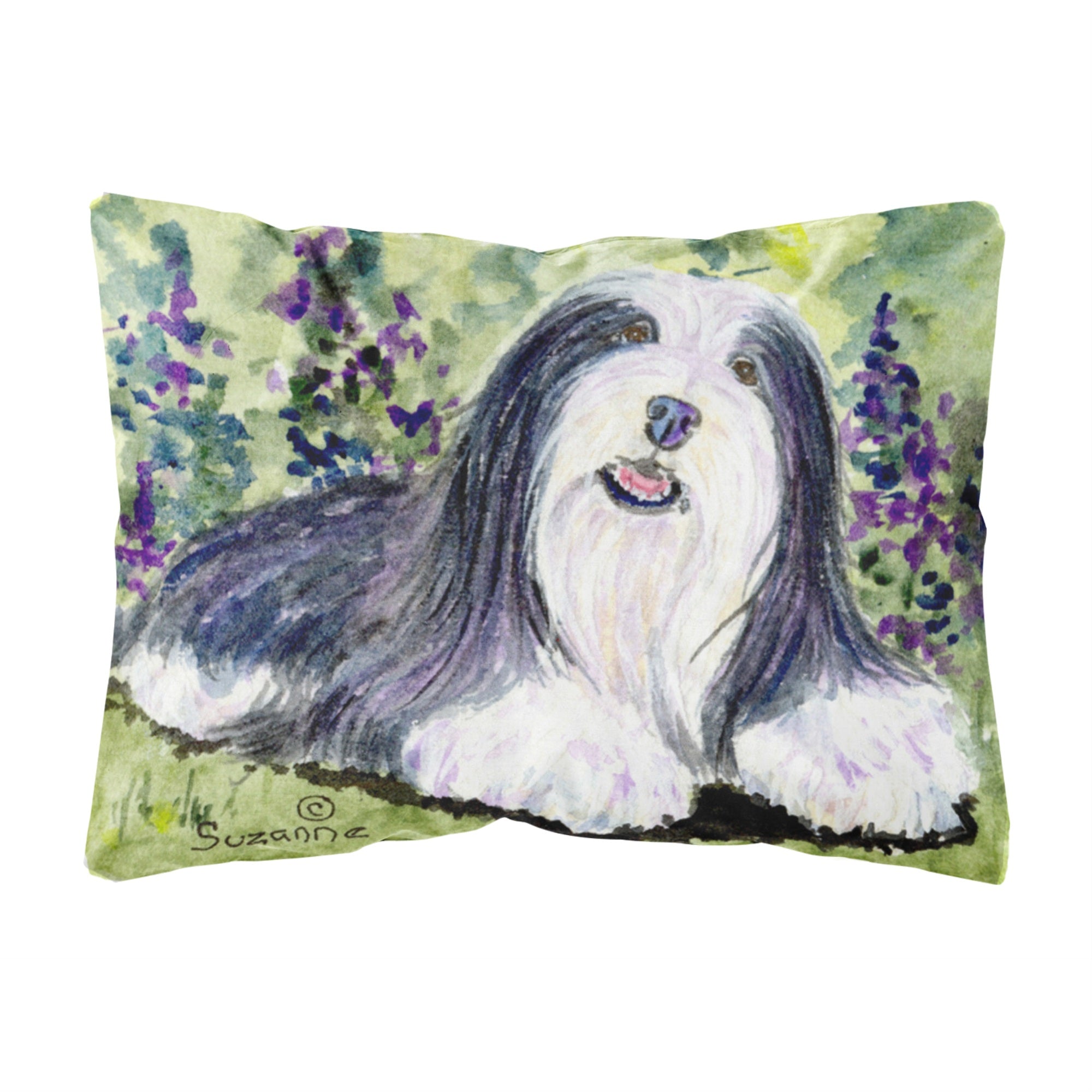 Carolines Treasures SS8816PW1216 Bearded Collie Decorative Canvas Fabric Pillow, Large, Multicolor