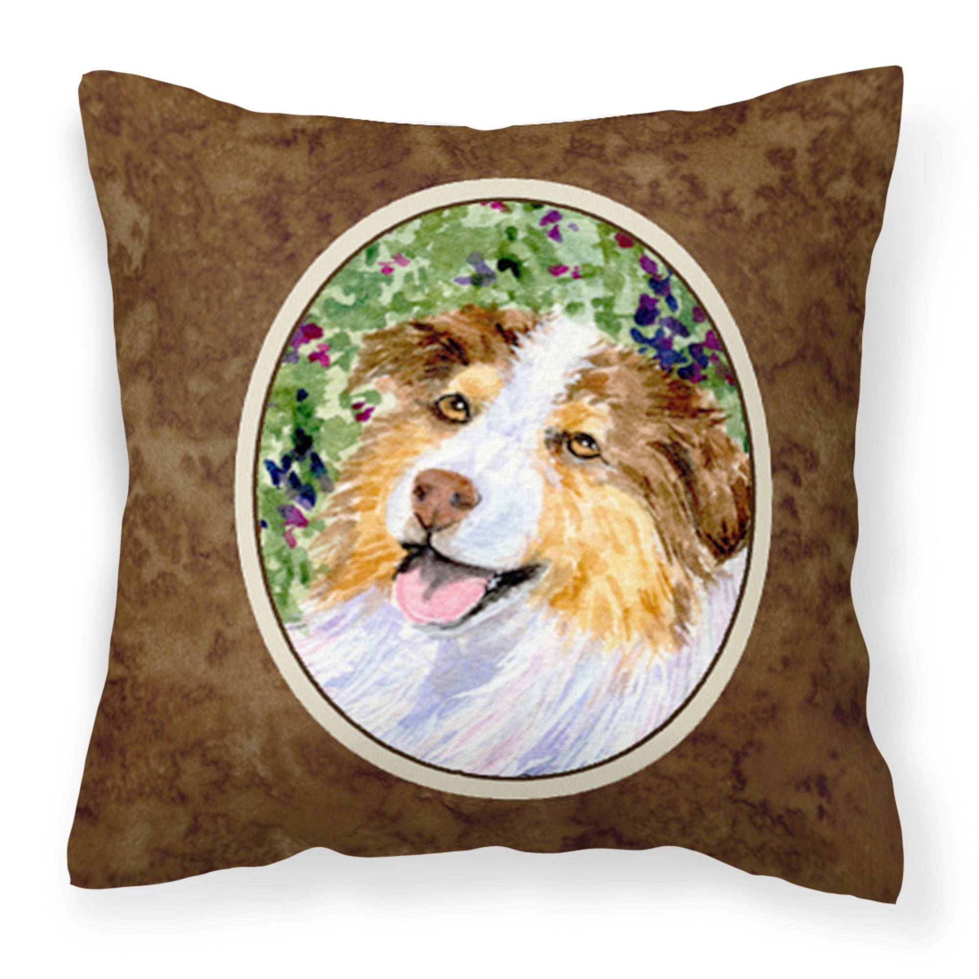 Carolines Treasures SS8819PW1414 Australian Shepherd Decorative Canvas Fabric Pillow, Large, Multicolor