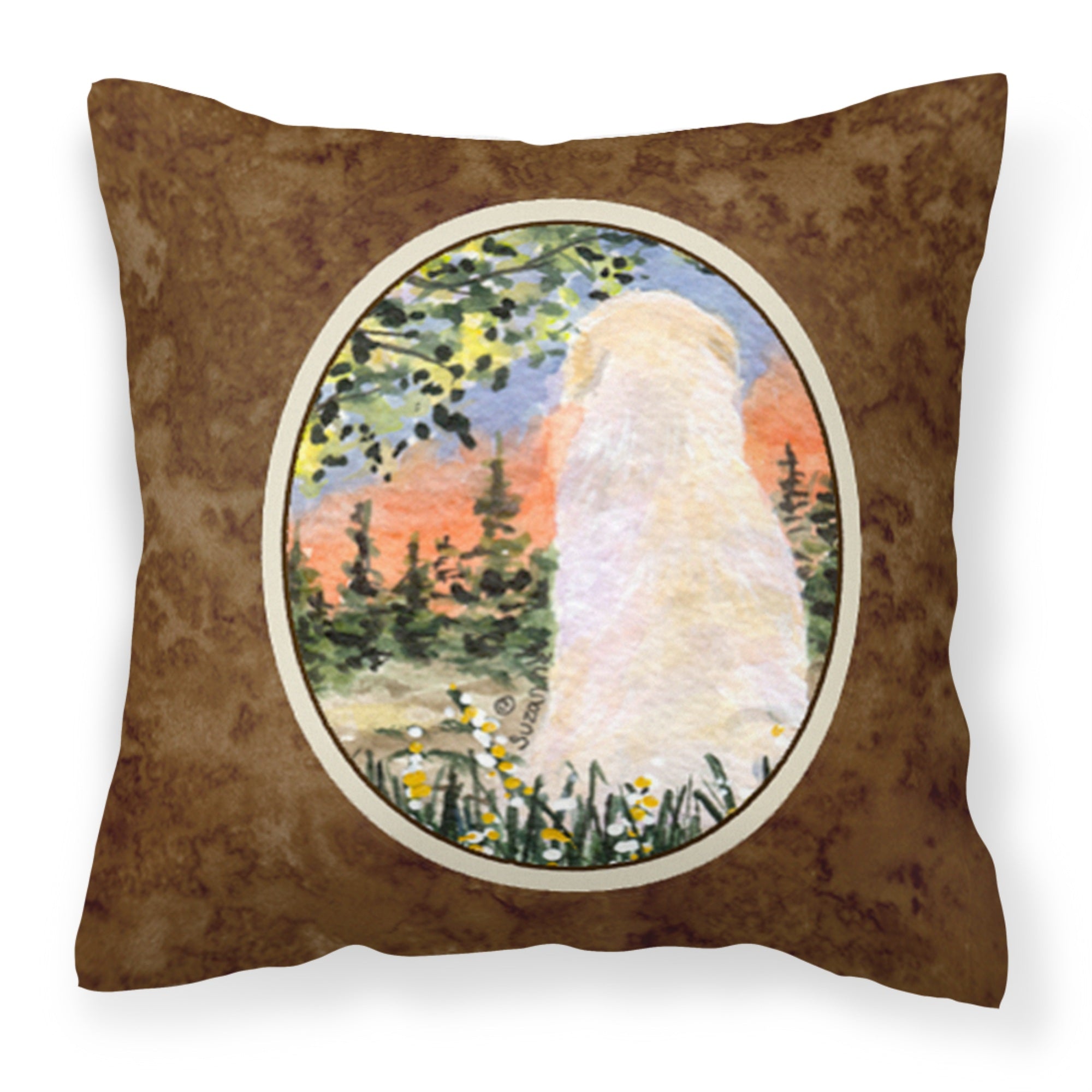 Carolines Treasures SS8820PW1414 Golden Retriever Decorative Canvas Fabric Pillow, Large, Multicolor