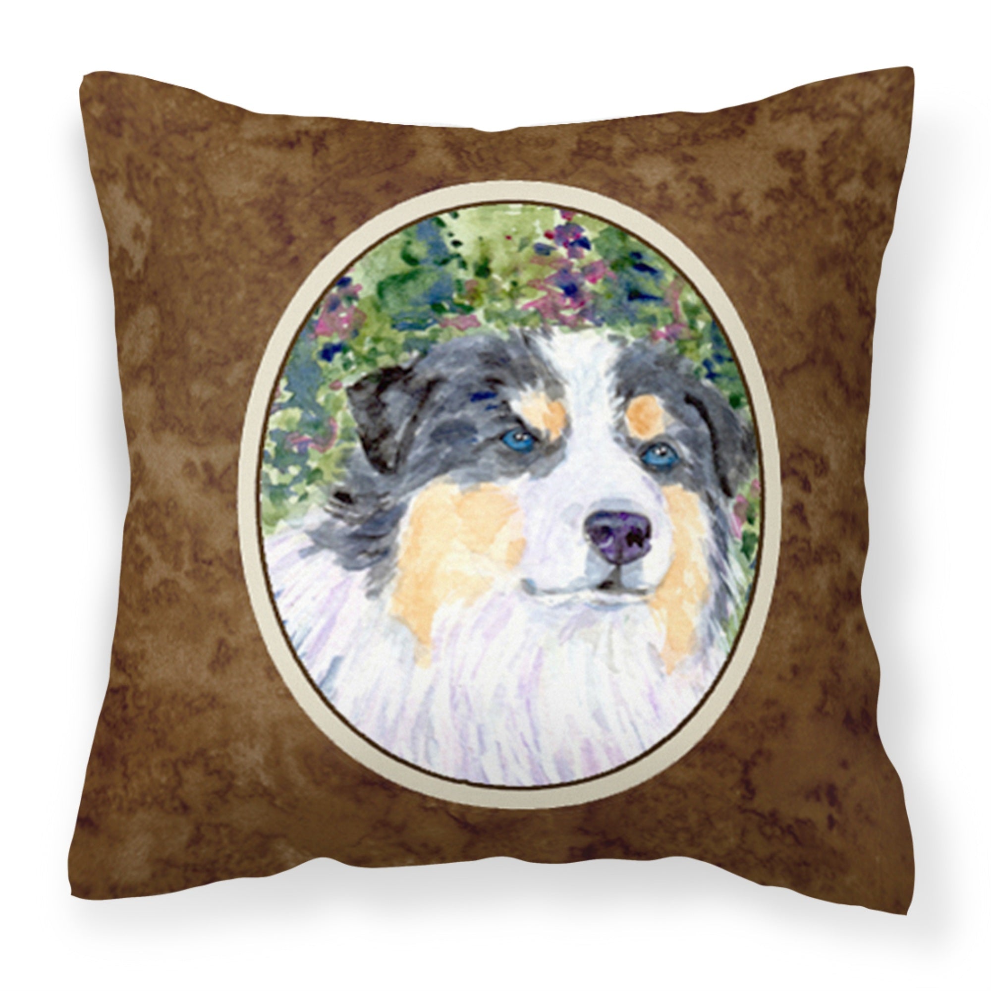 Carolines Treasures SS8821PW1414 Australian Shepherd Decorative Canvas Fabric Pillow, Large, Multicolor