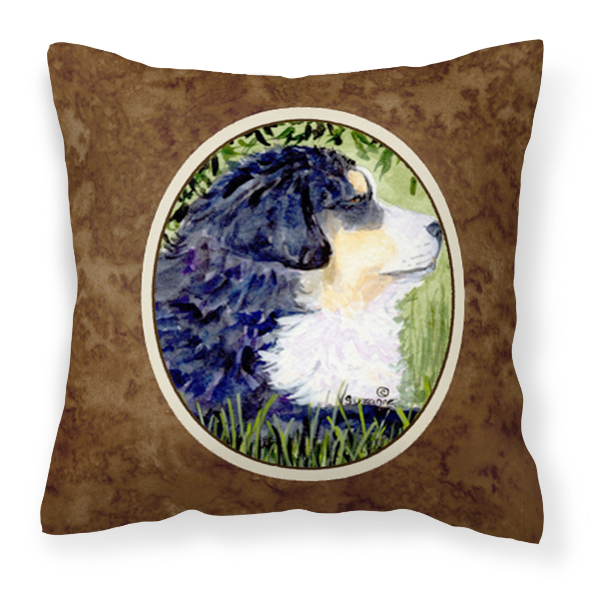 Carolines Treasures SS8832PW1414 Bernese Mountain Dog Decorative Canvas Fabric Pillow, Large, Multicolor