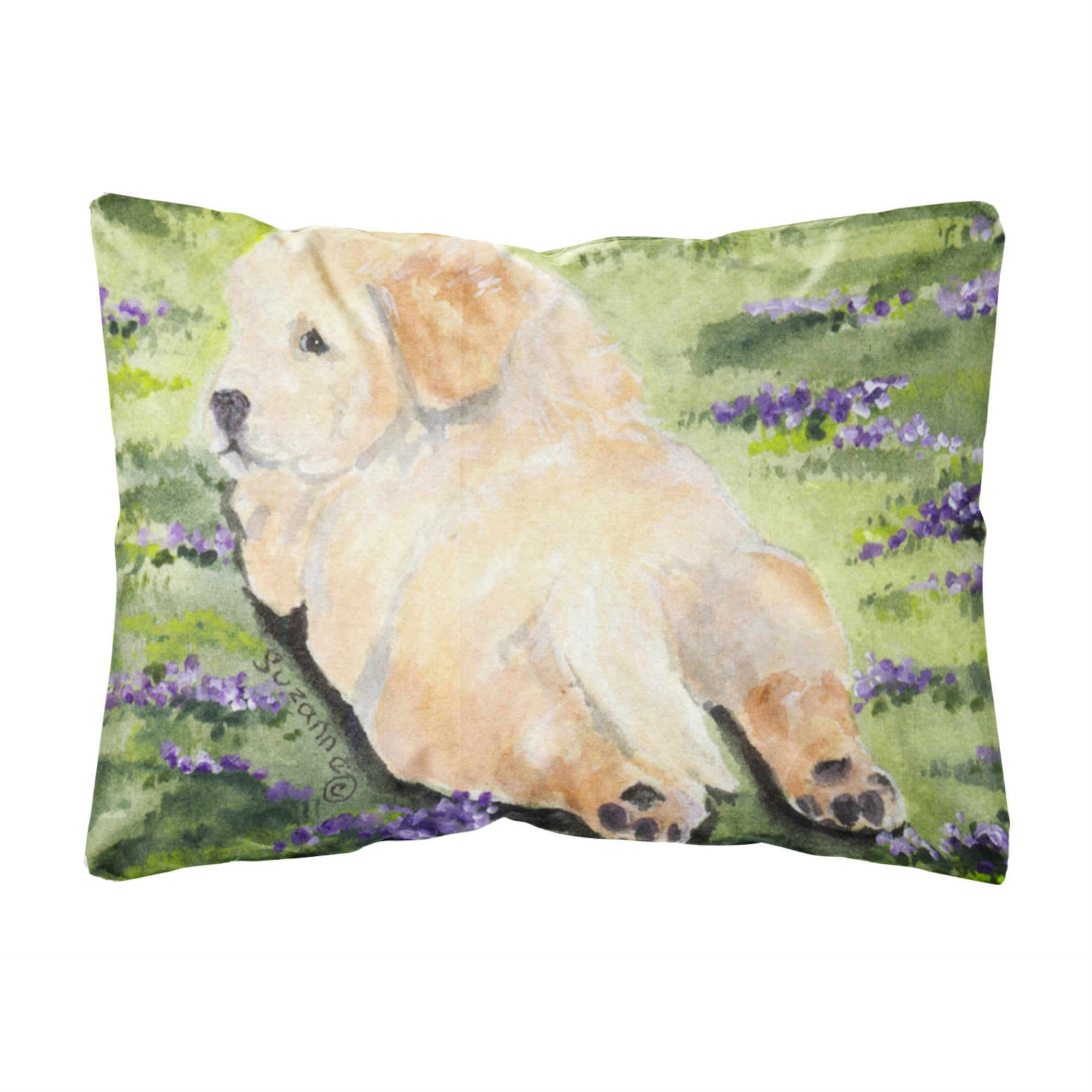 Carolines Treasures SS8833PW1216 Golden Retriever Decorative Canvas Fabric Pillow, Large, Multicolor