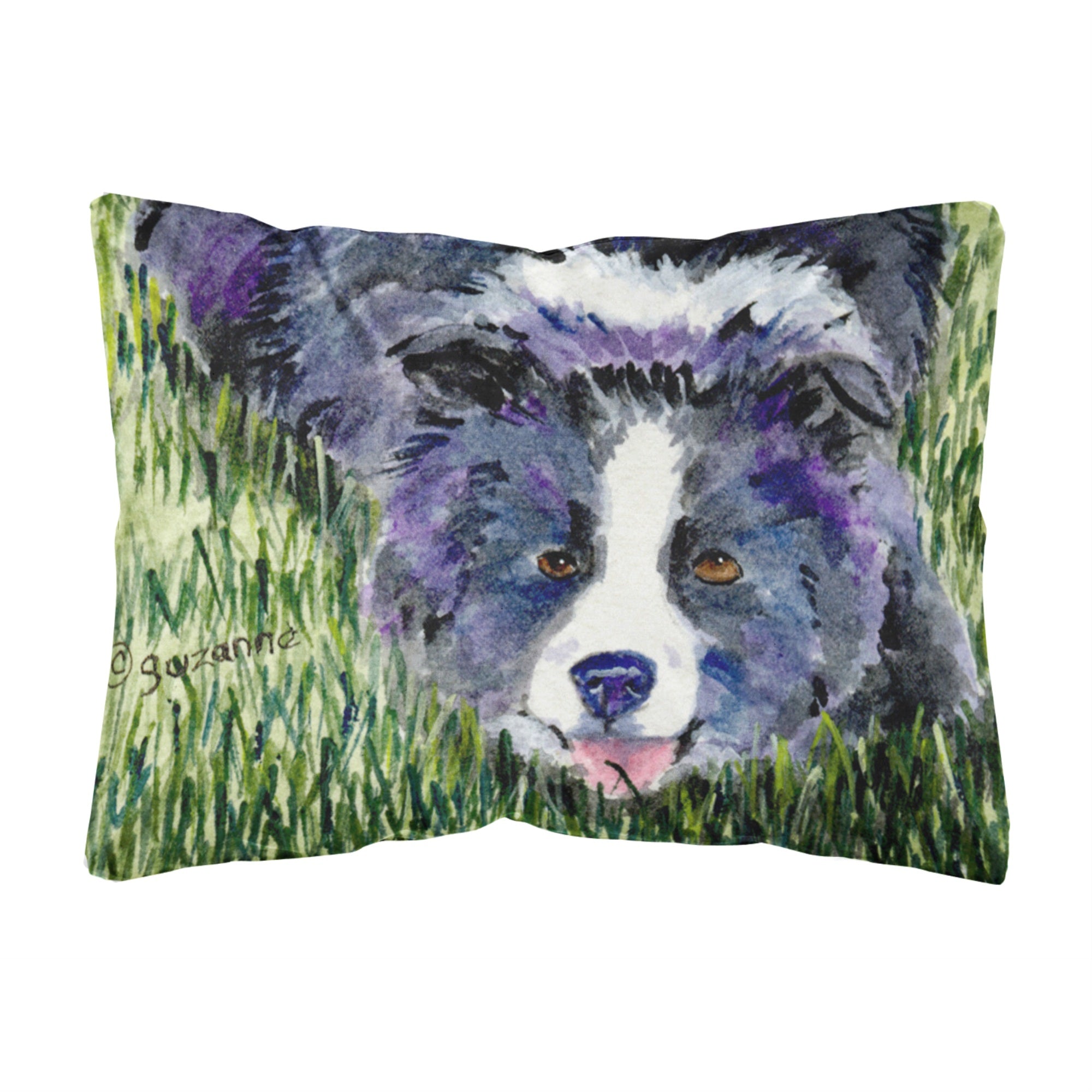 Carolines Treasures SS8836PW1216 Border Collie Decorative Canvas Fabric Pillow, Large, Multicolor