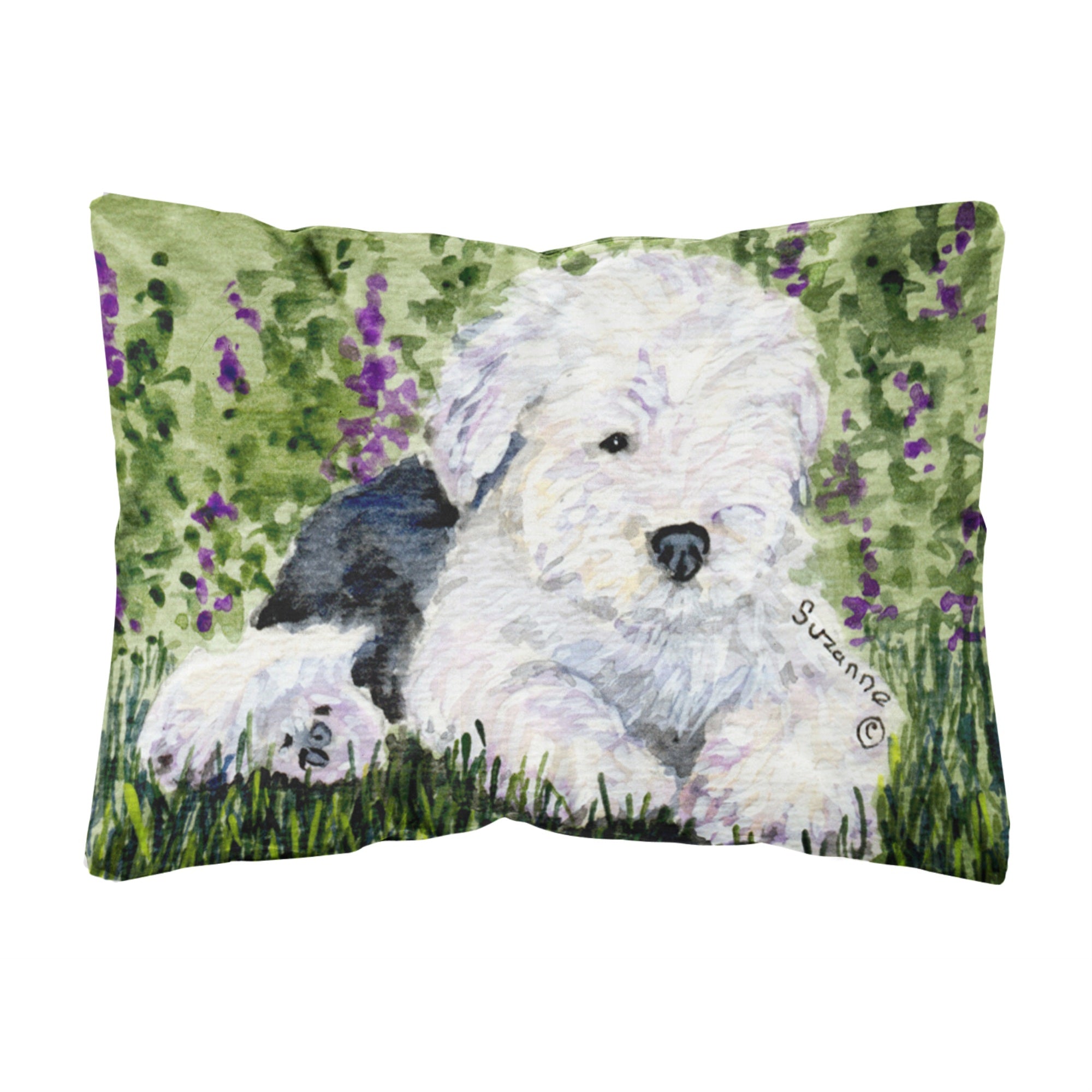 Carolines Treasures SS8840PW1216 Old English Sheepdog Decorative Canvas Fabric Pillow, Large, Multicolor