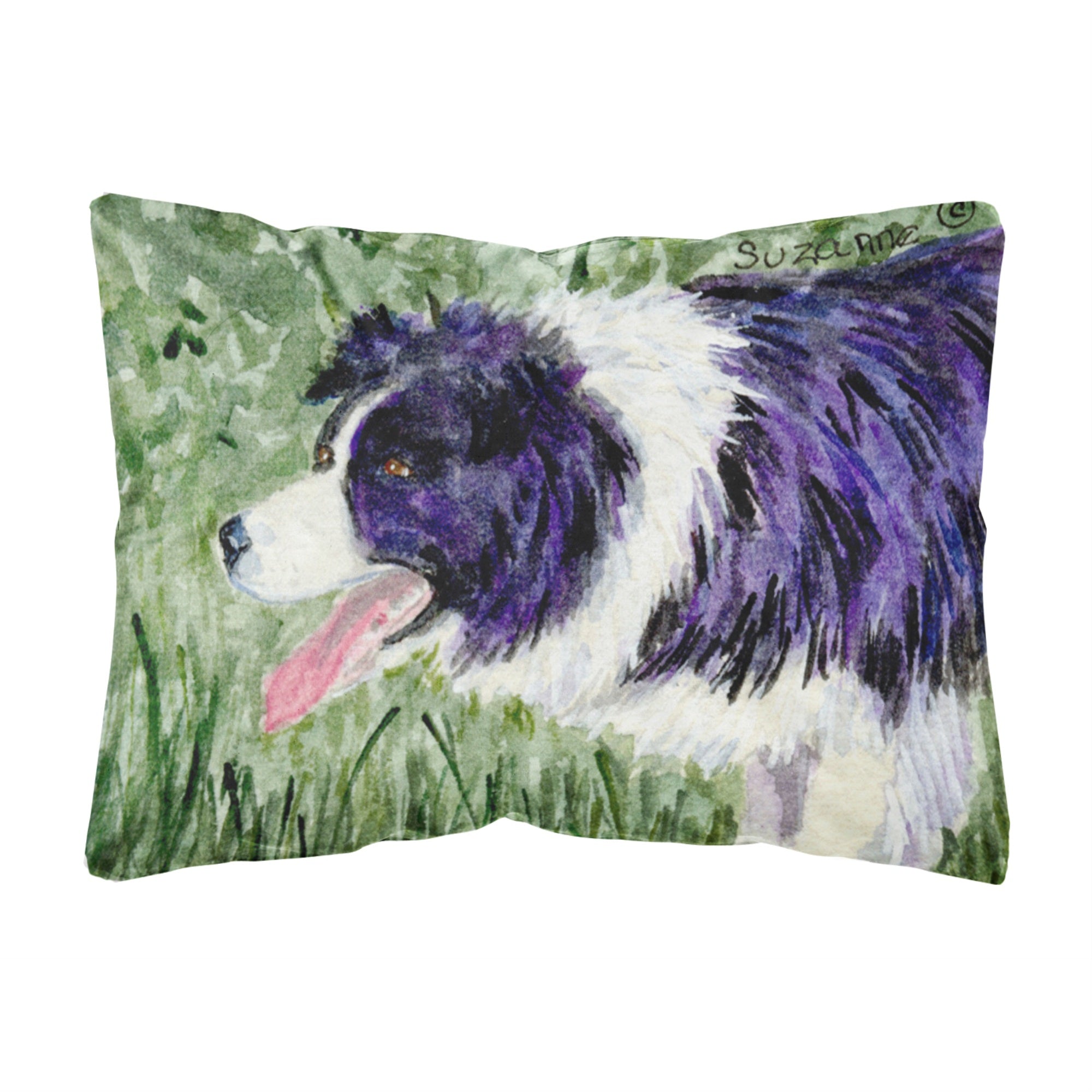 Carolines Treasures SS8843PW1216 Border Collie Decorative Canvas Fabric Pillow, Large, Multicolor