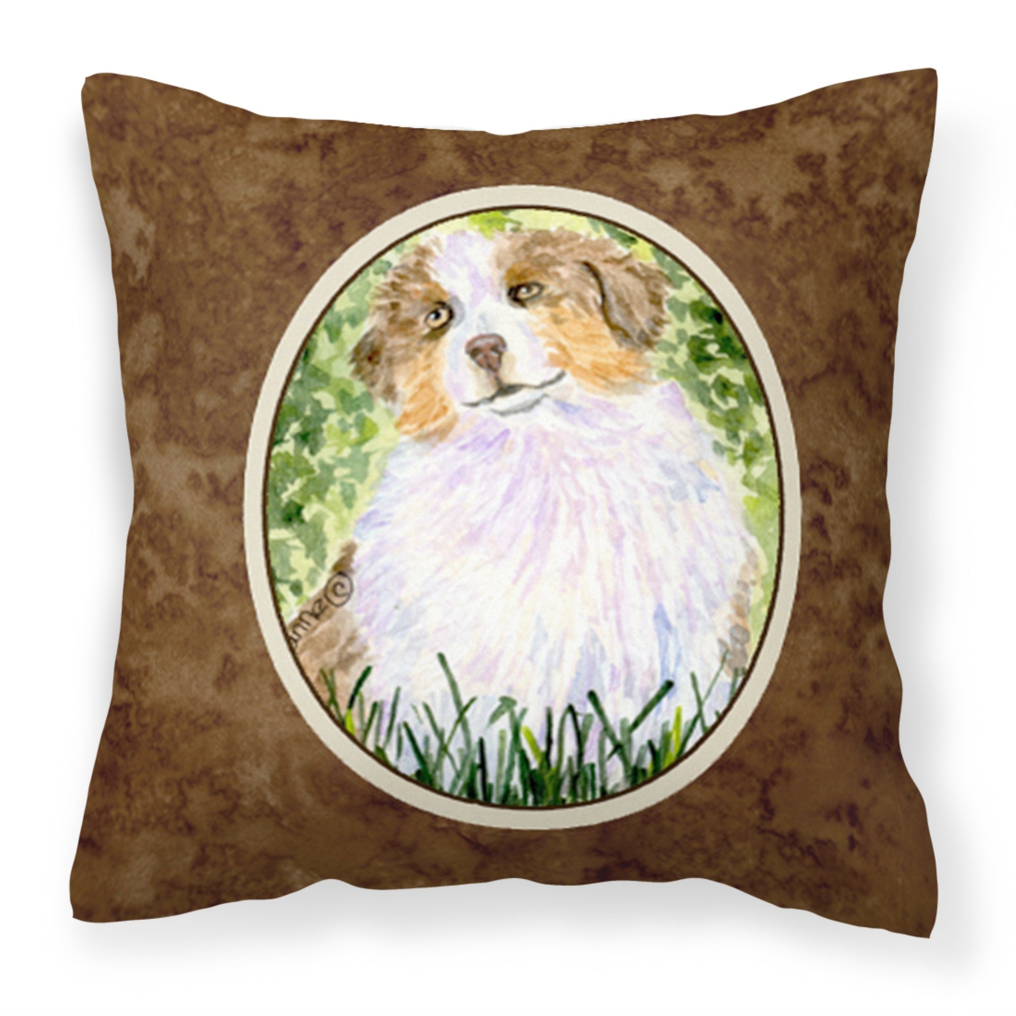 Carolines Treasures SS8844PW1414 Australian Shepherd Decorative Canvas Fabric Pillow, Large, Multicolor