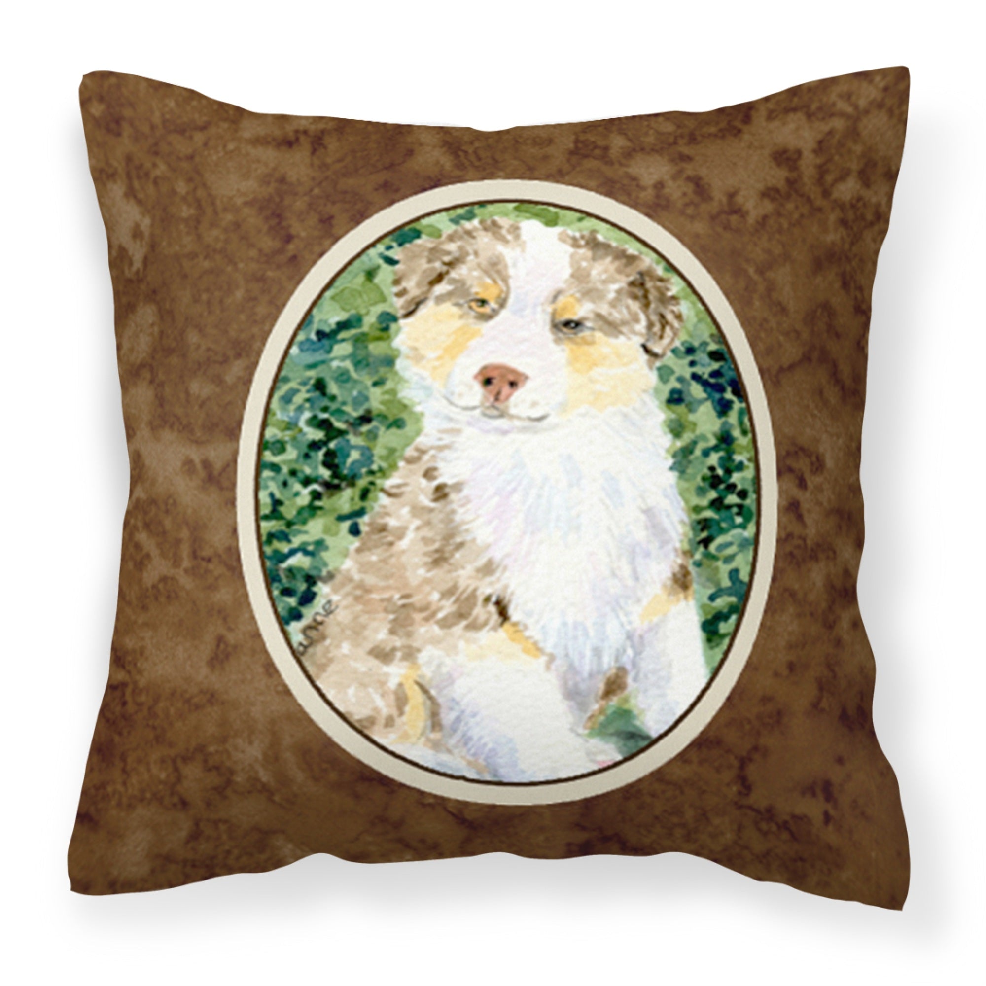 Carolines Treasures SS8847PW1414 Australian Shepherd Decorative Canvas Fabric Pillow, Large, Multicolor