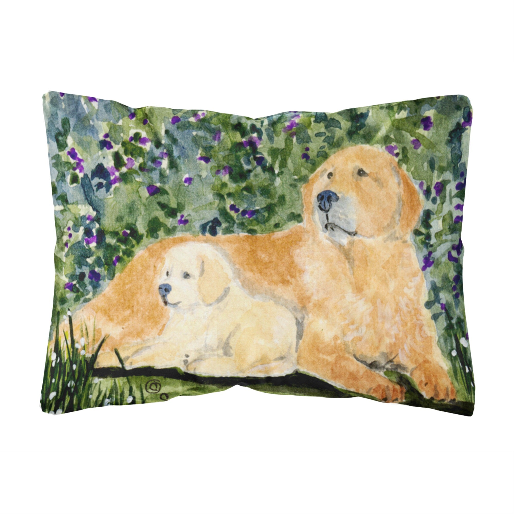 Carolines Treasures SS8852PW1216 Golden Retriever Decorative Canvas Fabric Pillow, Large, Multicolor