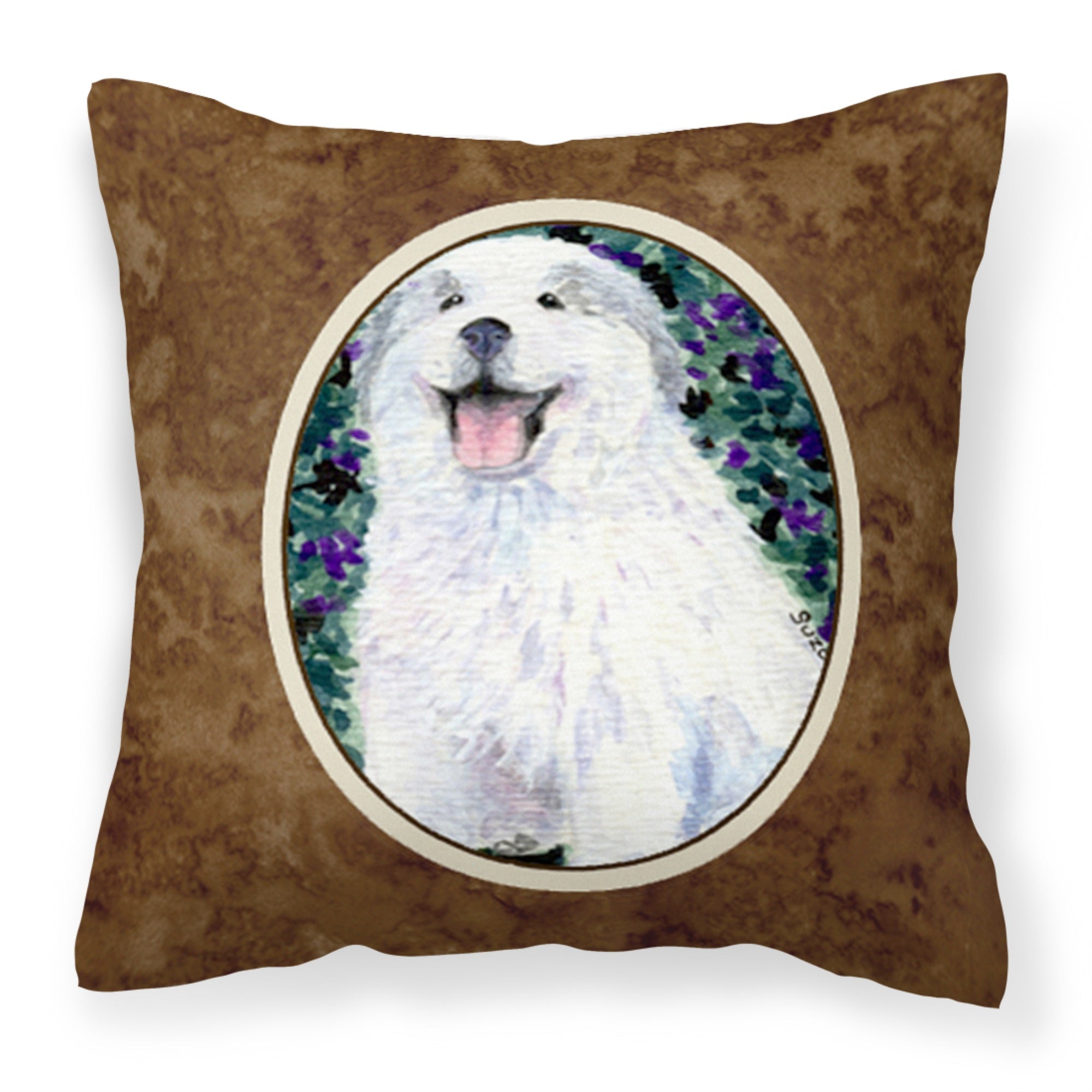 Carolines Treasures SS8856PW1414 Great Pyrenees Decorative Canvas Fabric Pillow, Large, Multicolor
