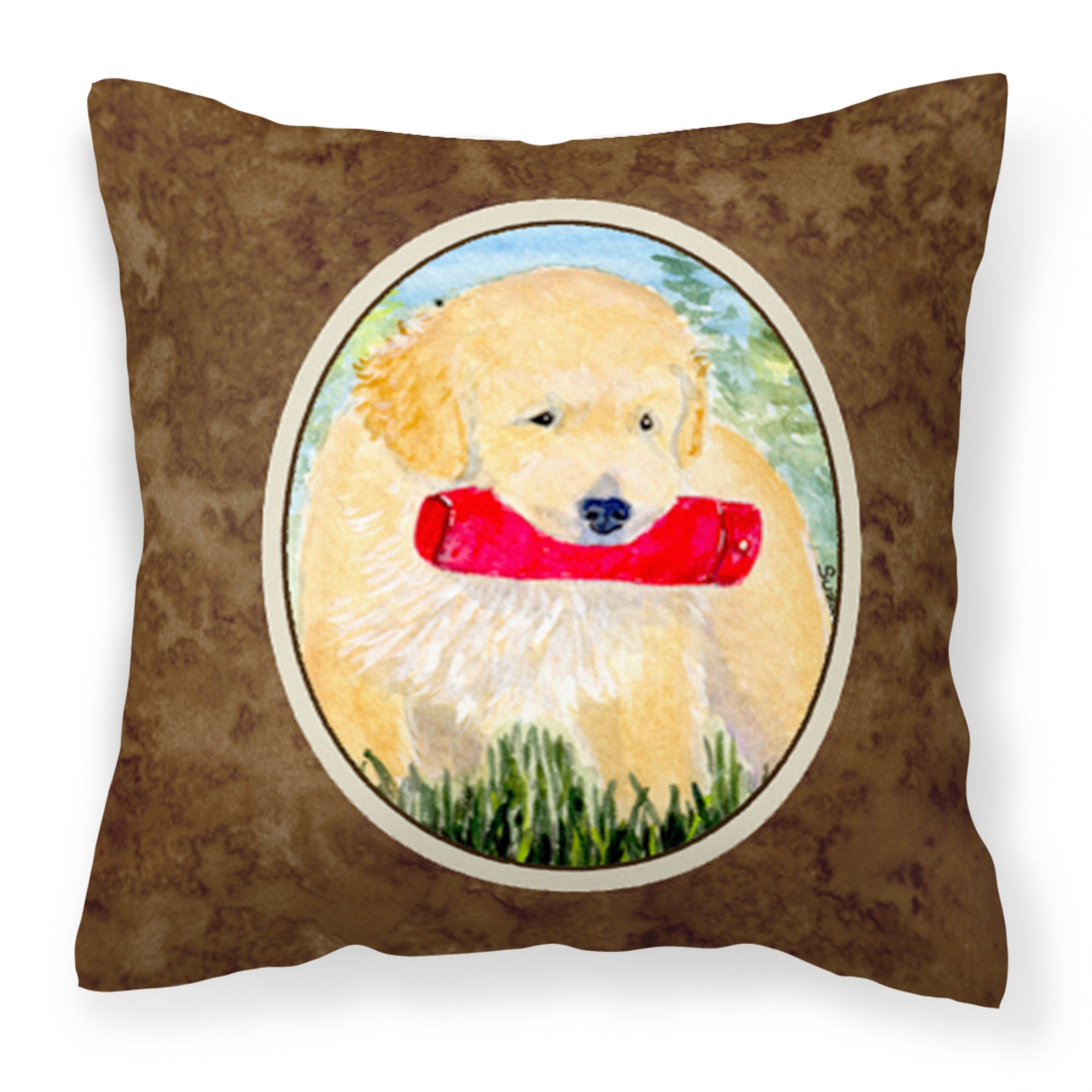 Carolines Treasures SS8858PW1414 Golden Retriever Decorative Canvas Fabric Pillow, Large, Multicolor