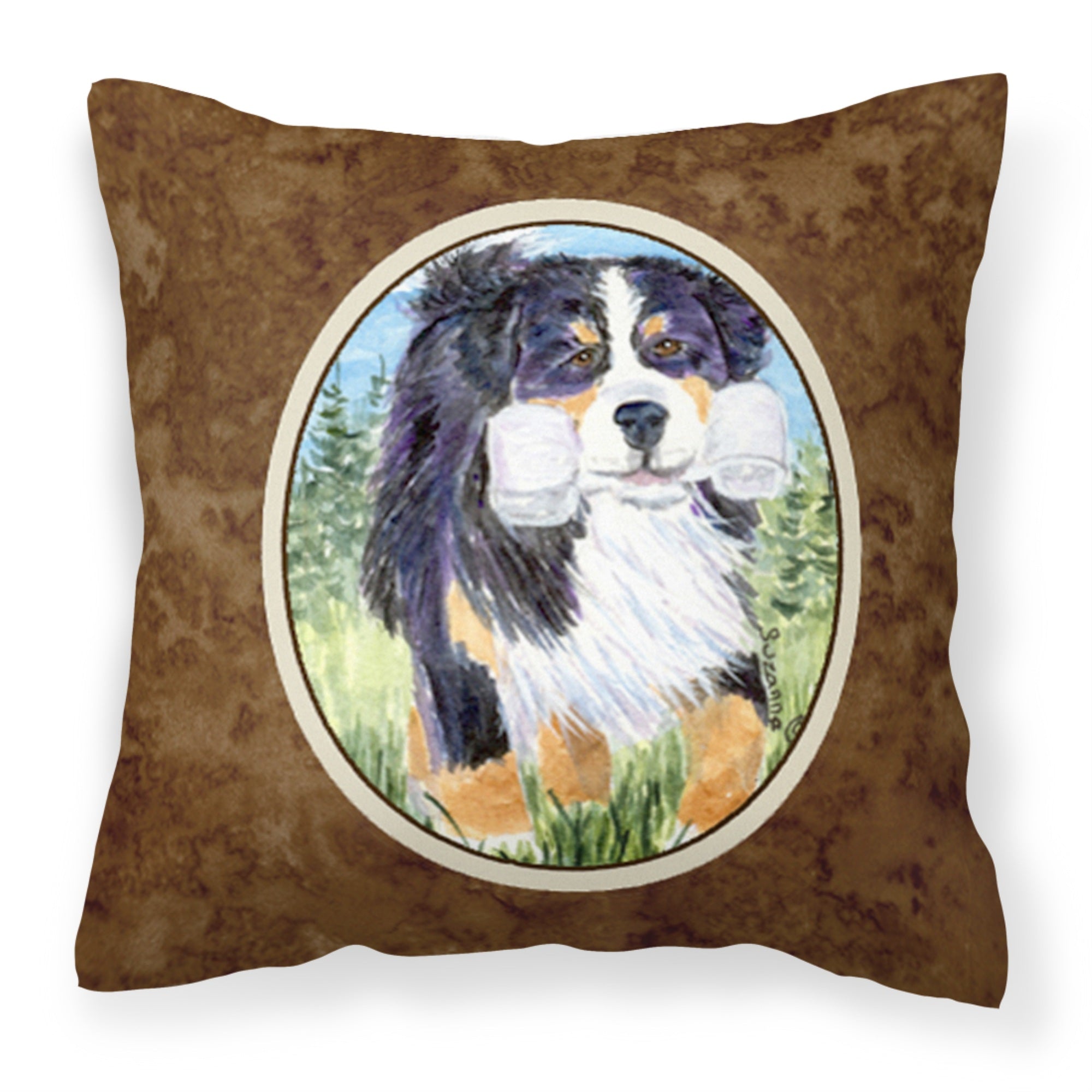 Carolines Treasures SS8860PW1414 Bernese Mountain Dog Decorative Canvas Fabric Pillow, Large, Multicolor